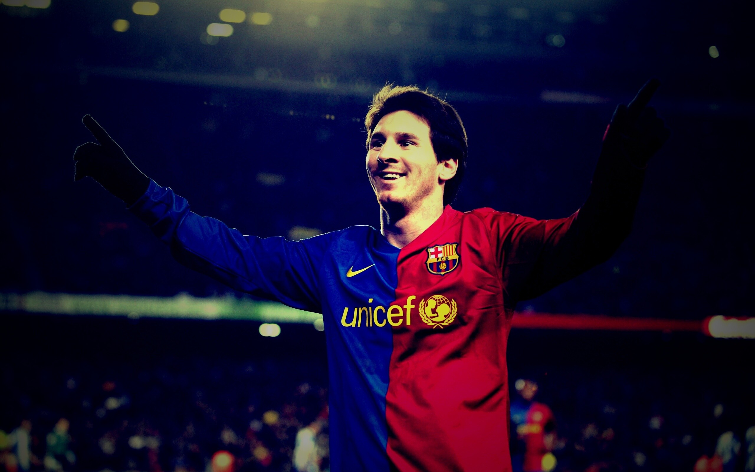 Месси на поле обои