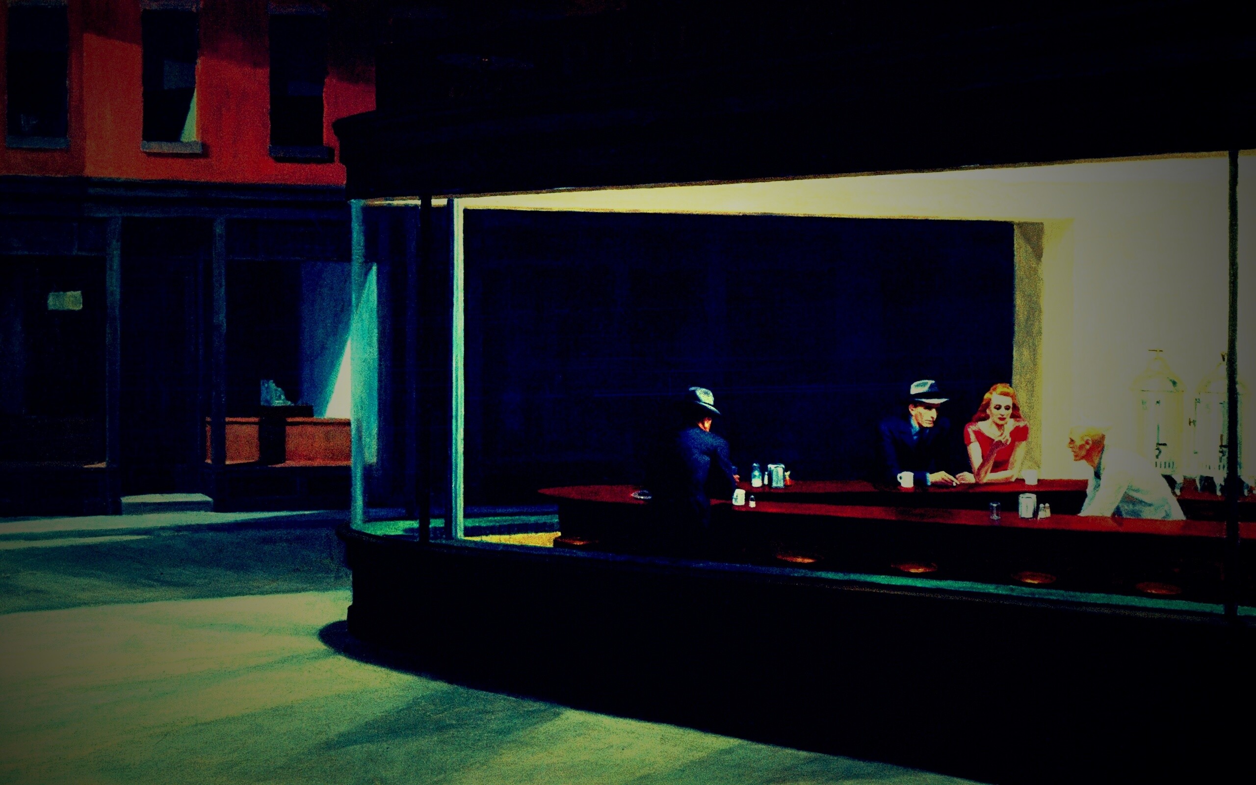 Ночное кафе обои