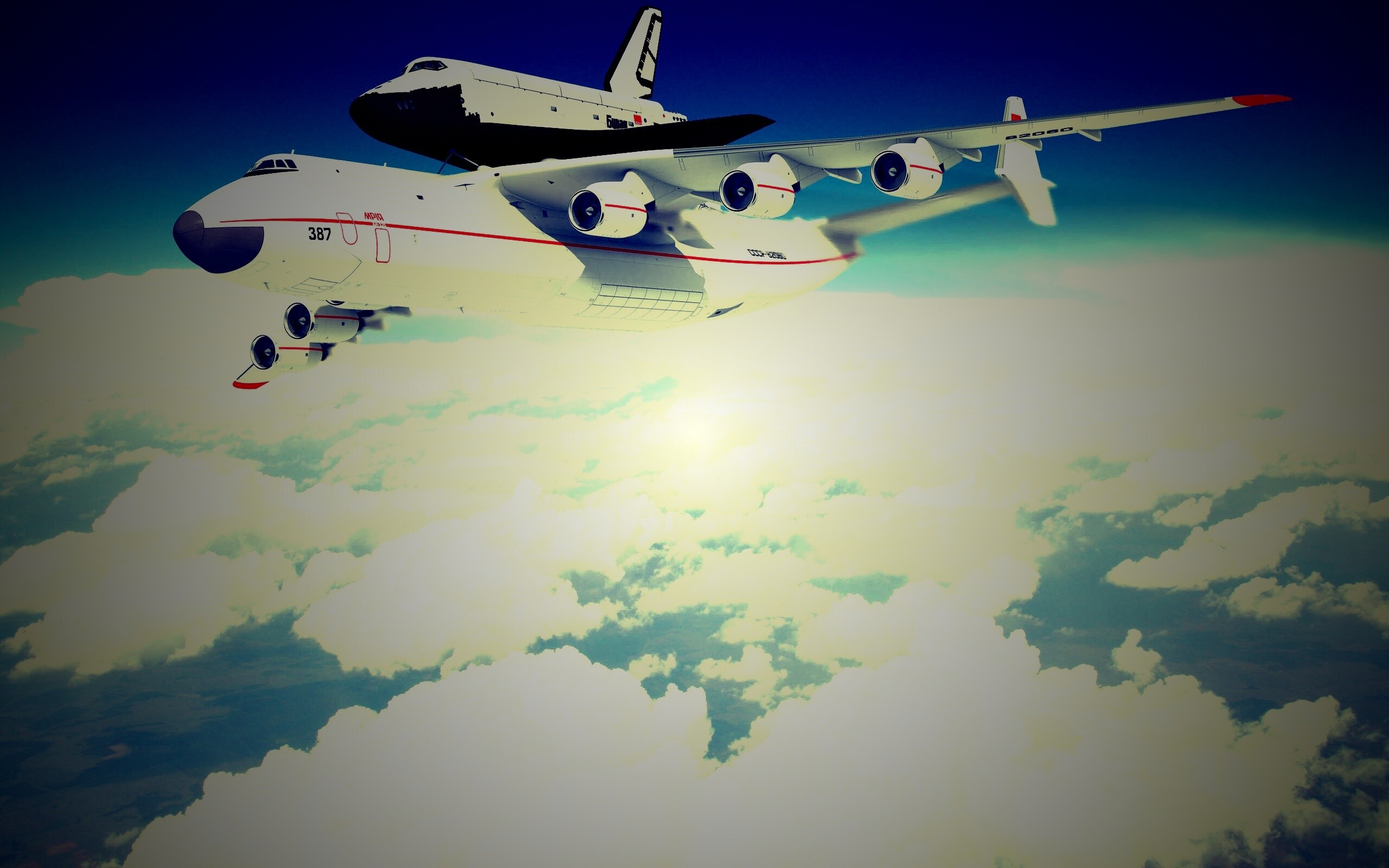 Авиатранспортировка Бурана обои