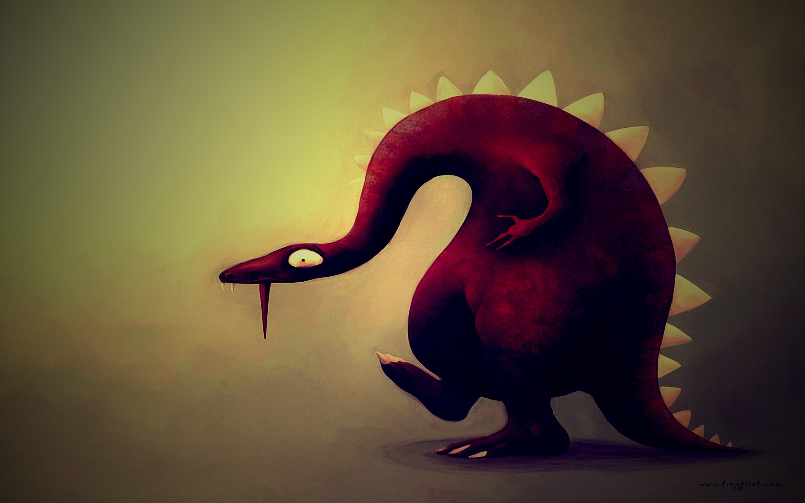 Рисованый динозавр обои