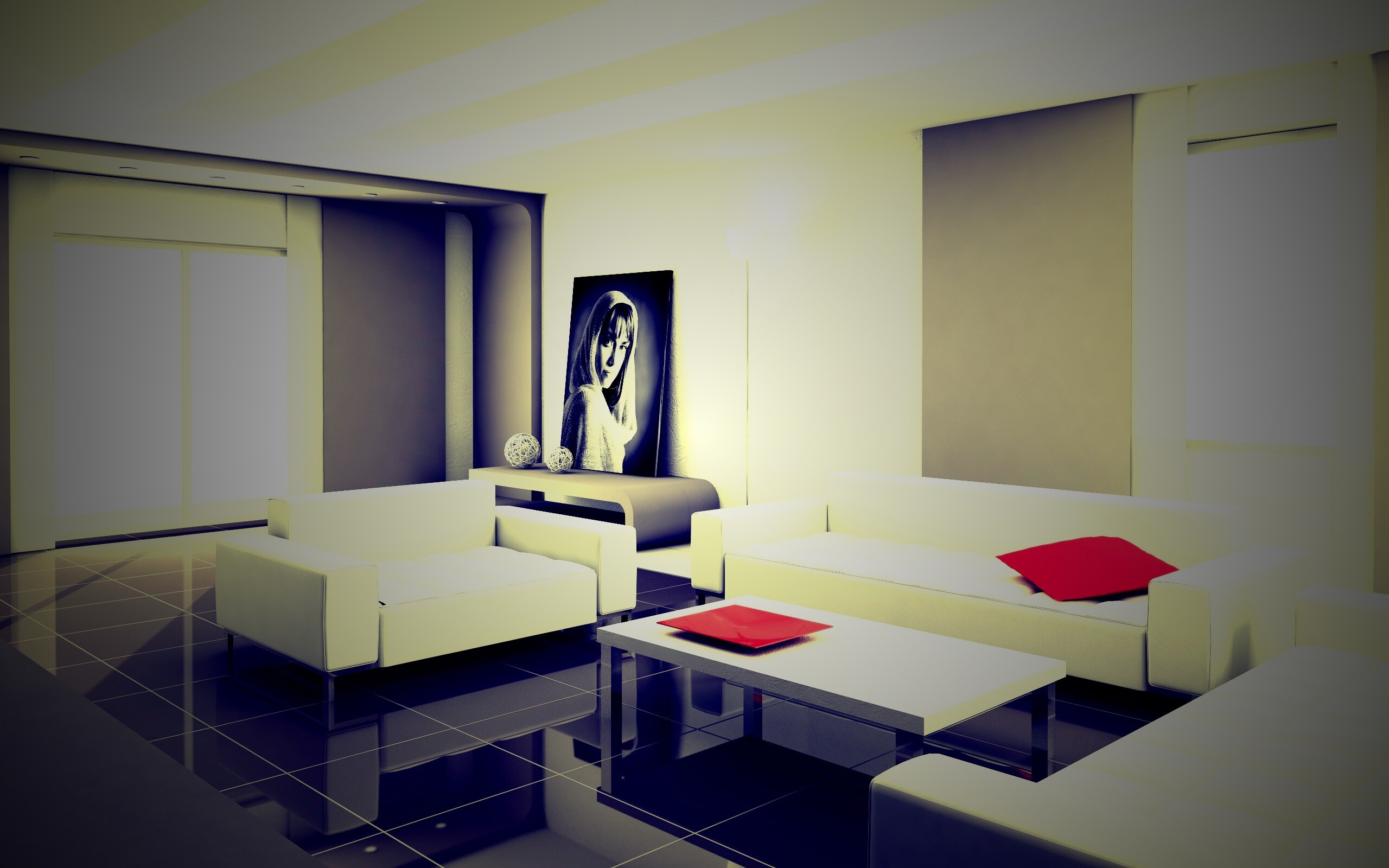 Белая гостинная обои