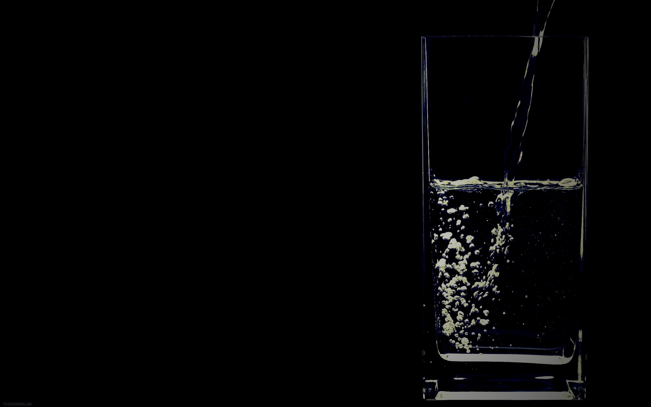 Вода в стакане обои