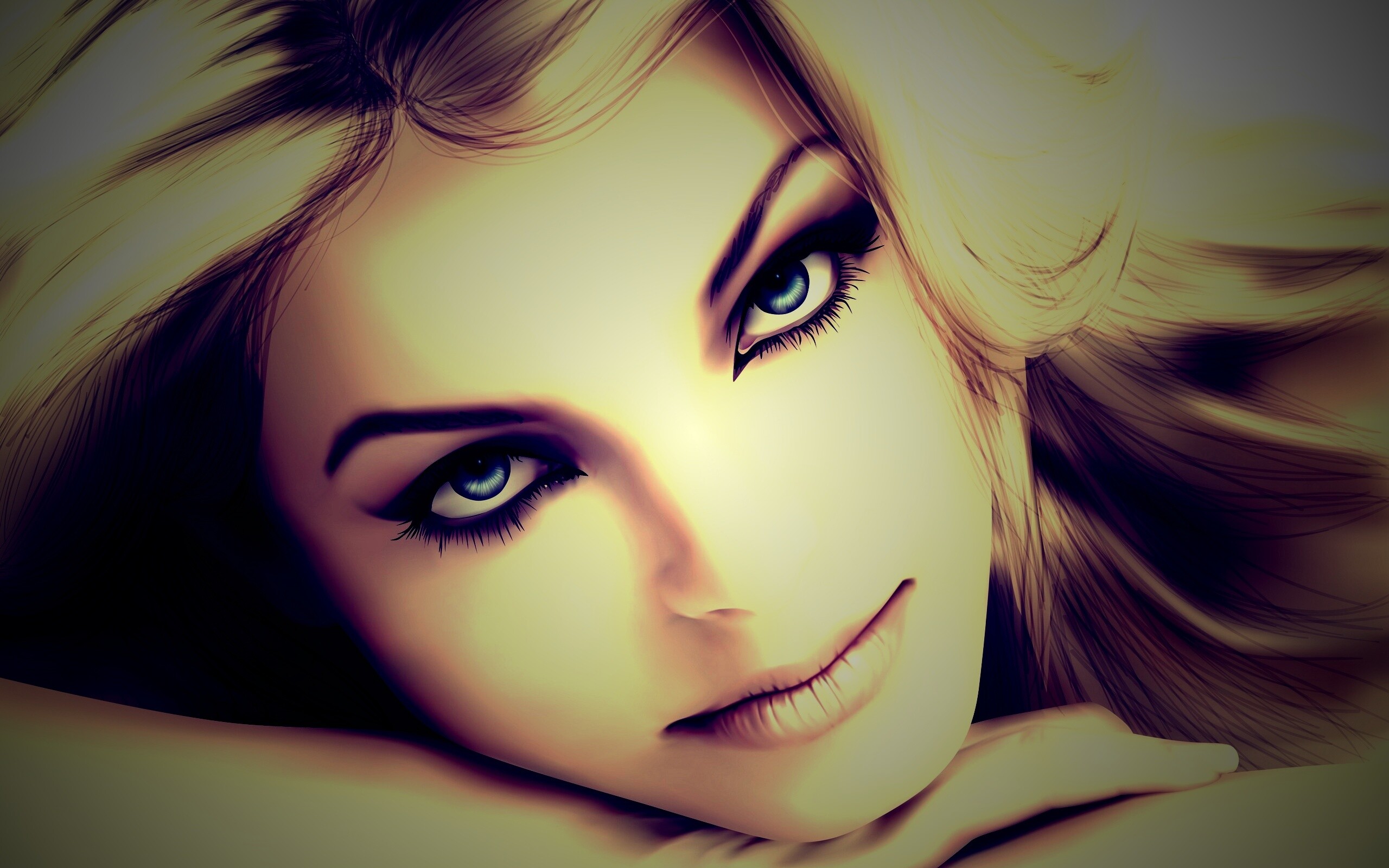 Девушка в векторе обои