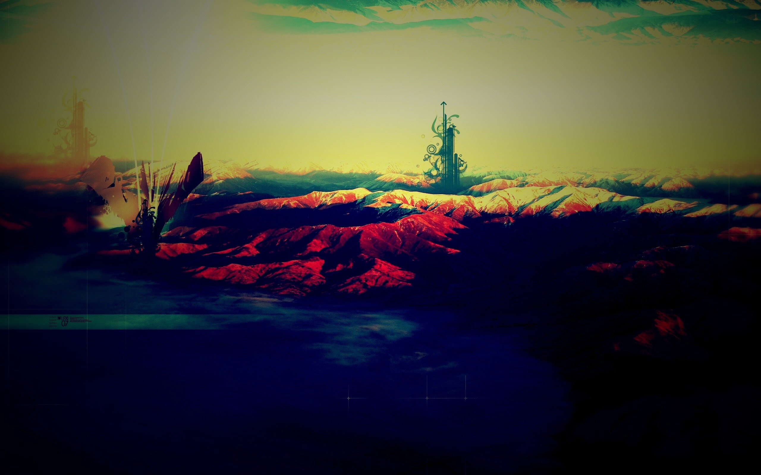 Горная абстракция обои