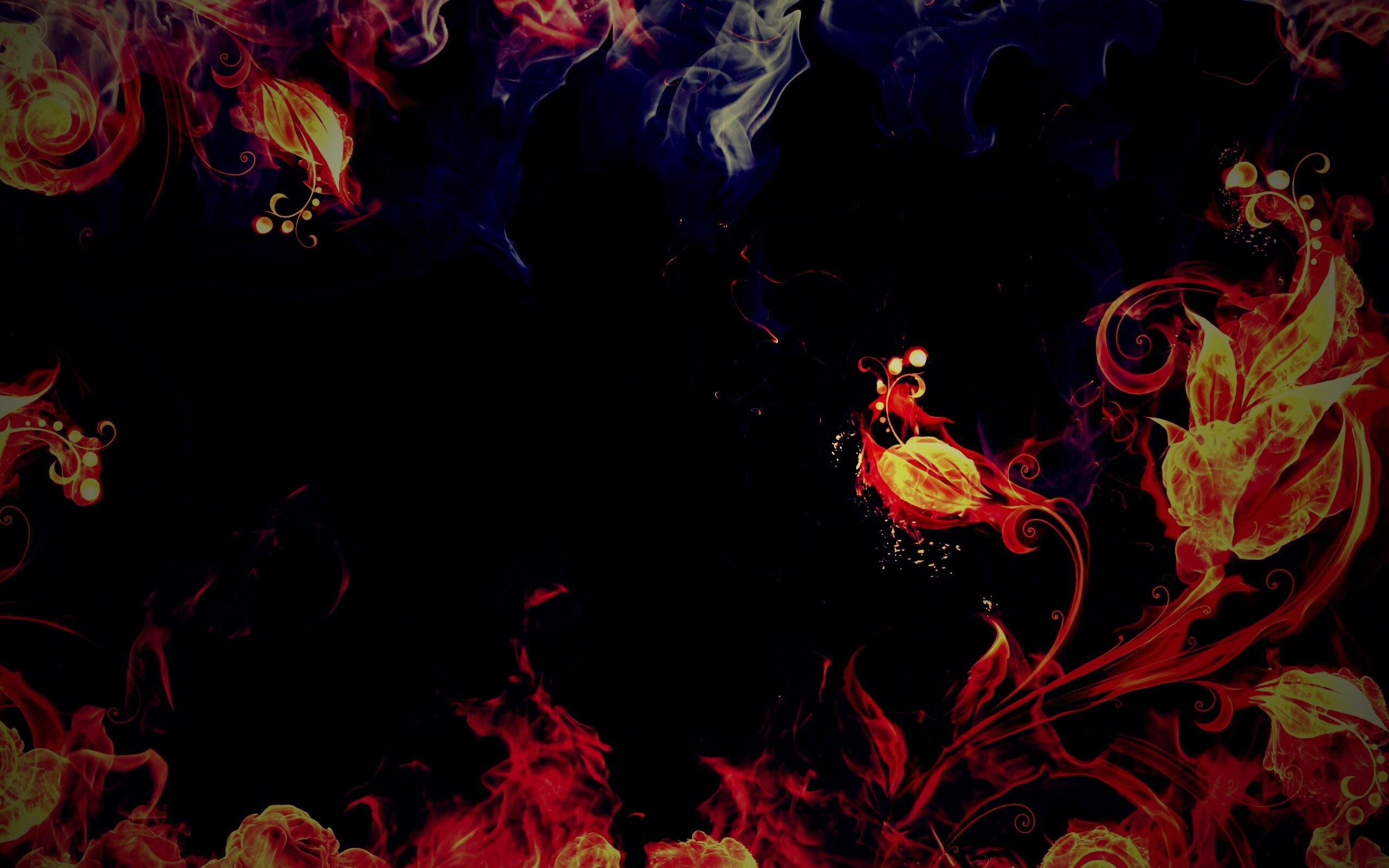 Огненные цветы обои