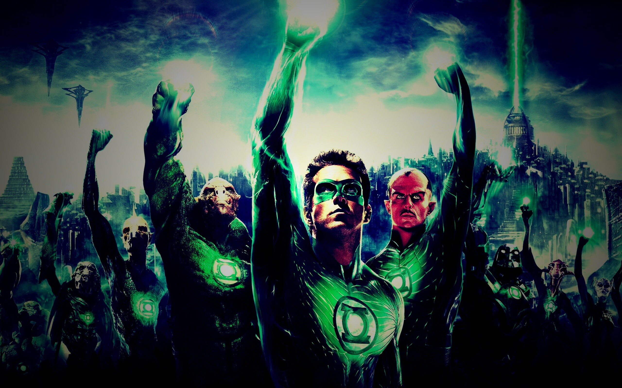 Зеленый фонарь обои