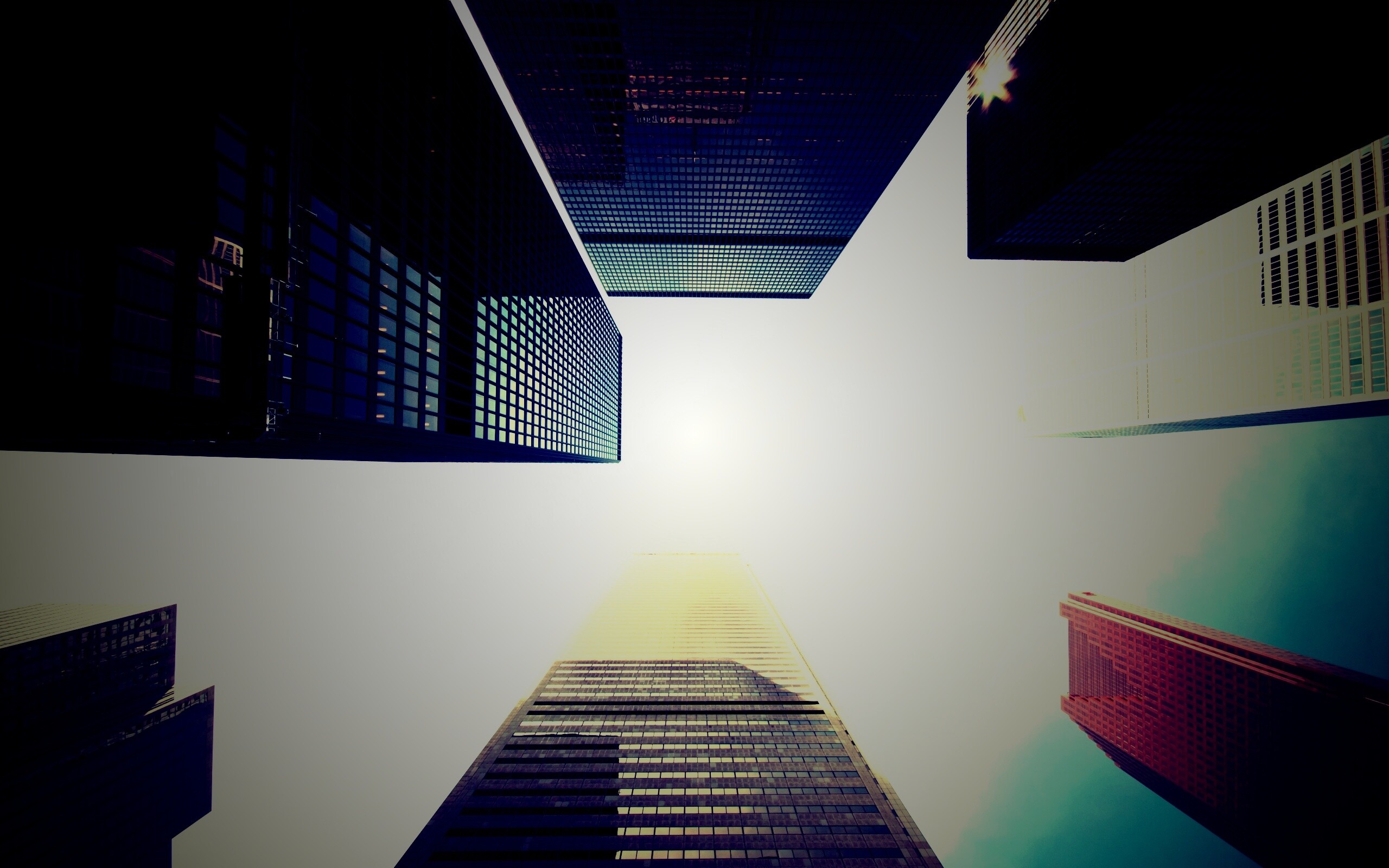 Небоскребы уходящие в облака обои