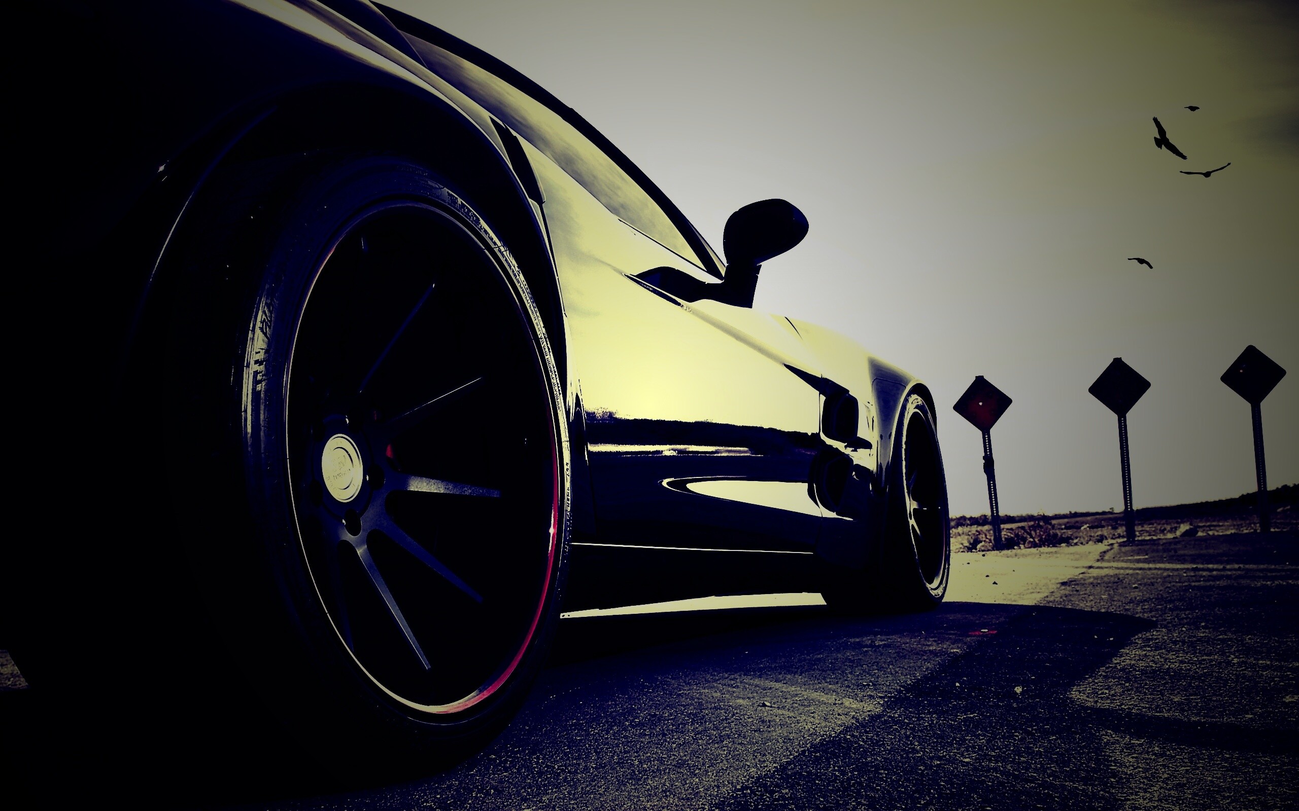 Чёрный концепт обои