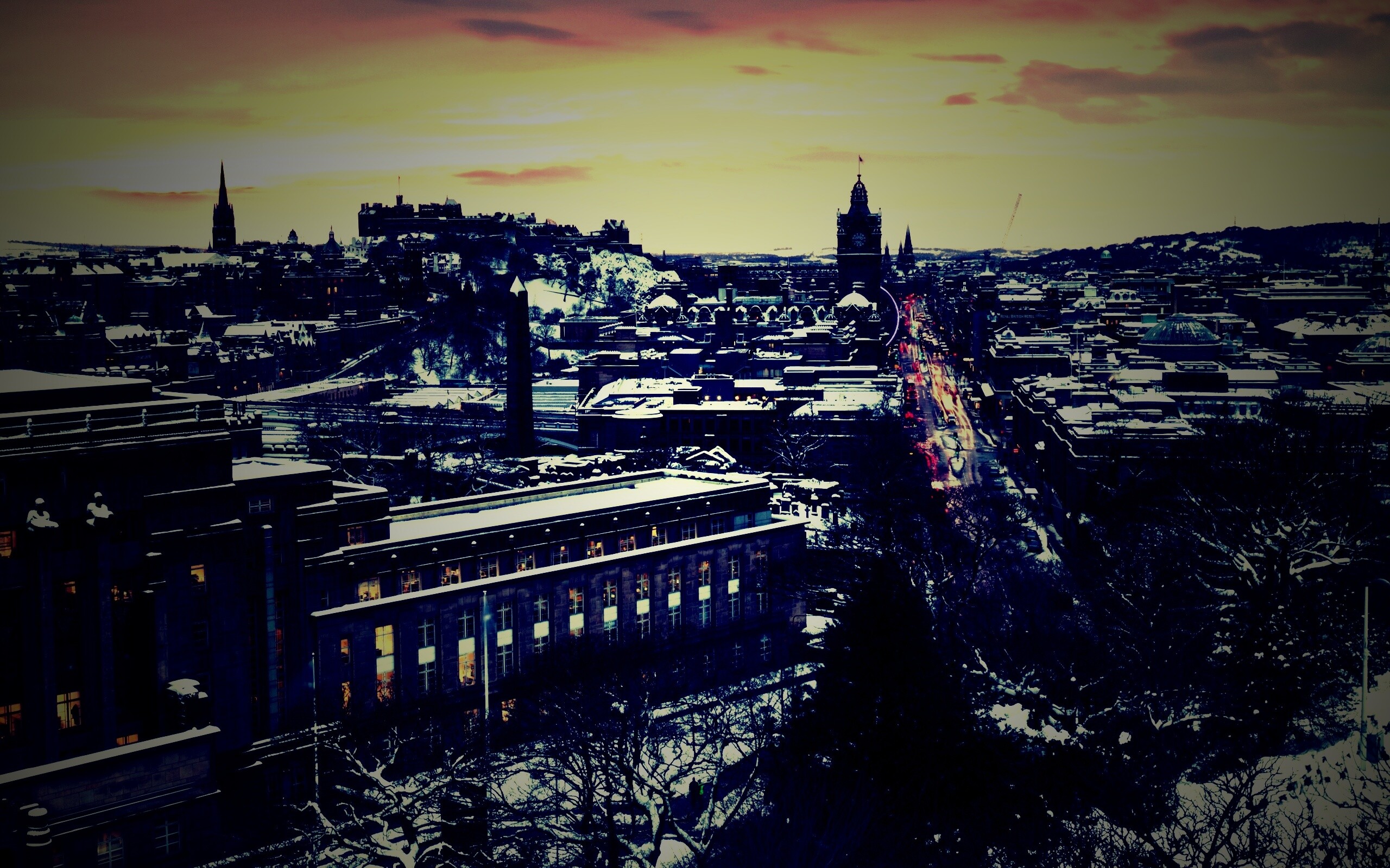 Вид на Эдинбург обои