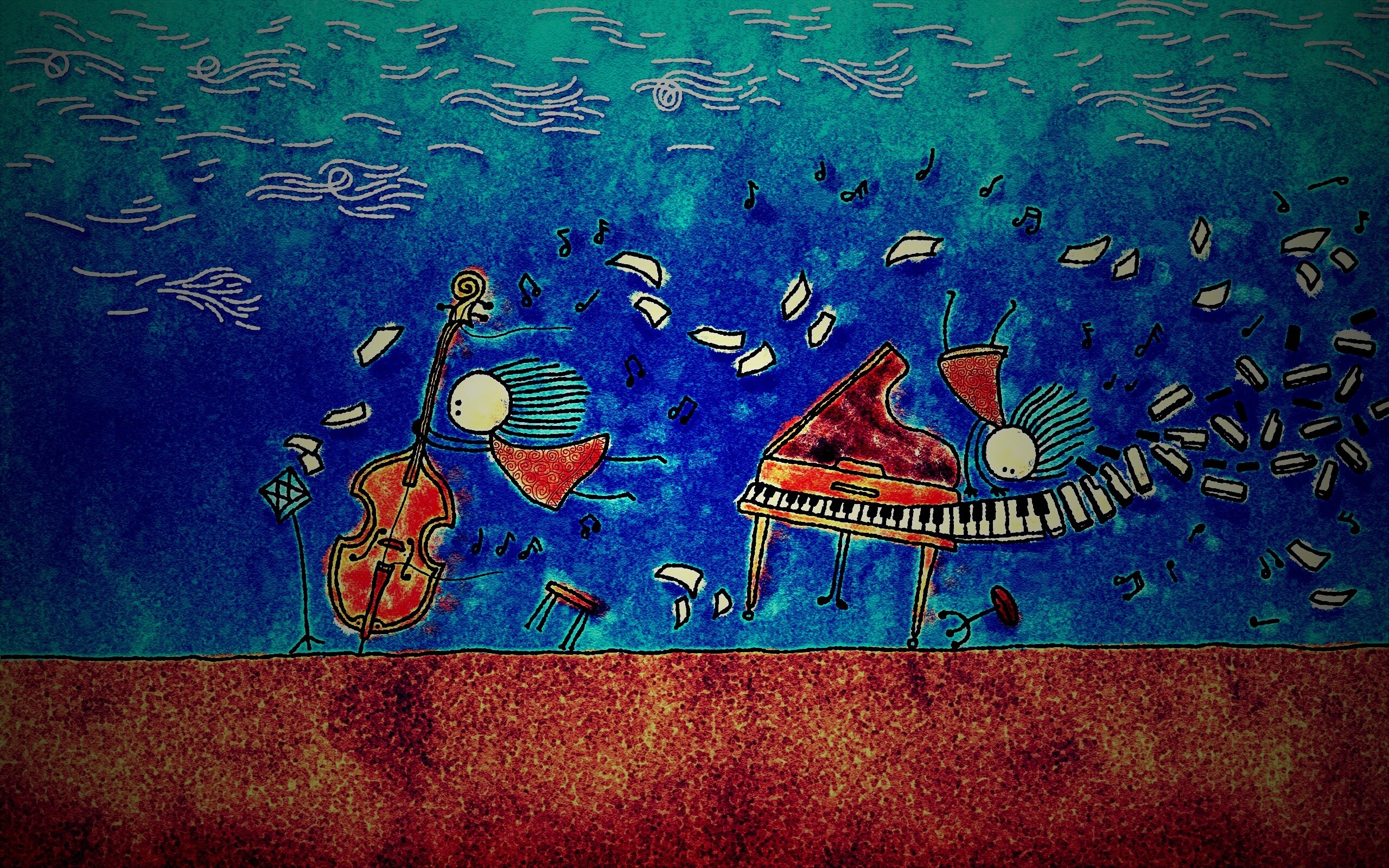 Воздушная инструментальная музыка обои