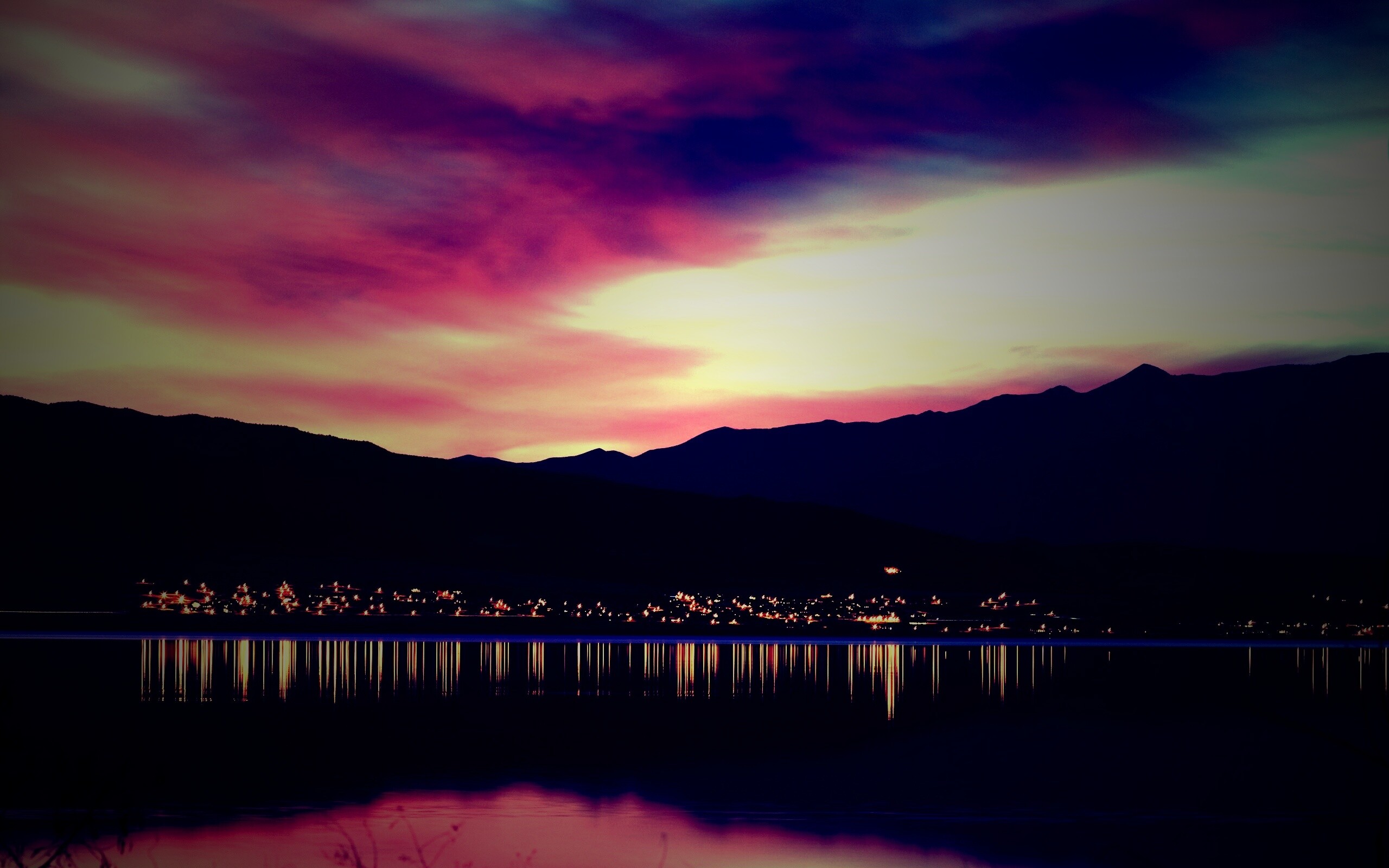 Закат на озере Юта обои