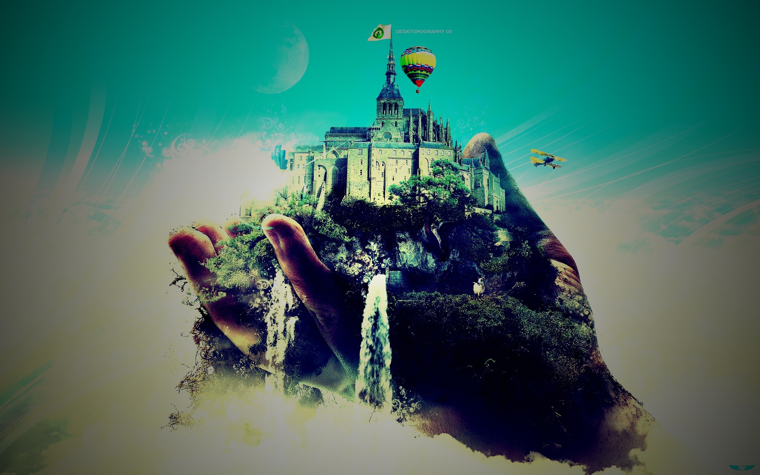 Замок в руке обои