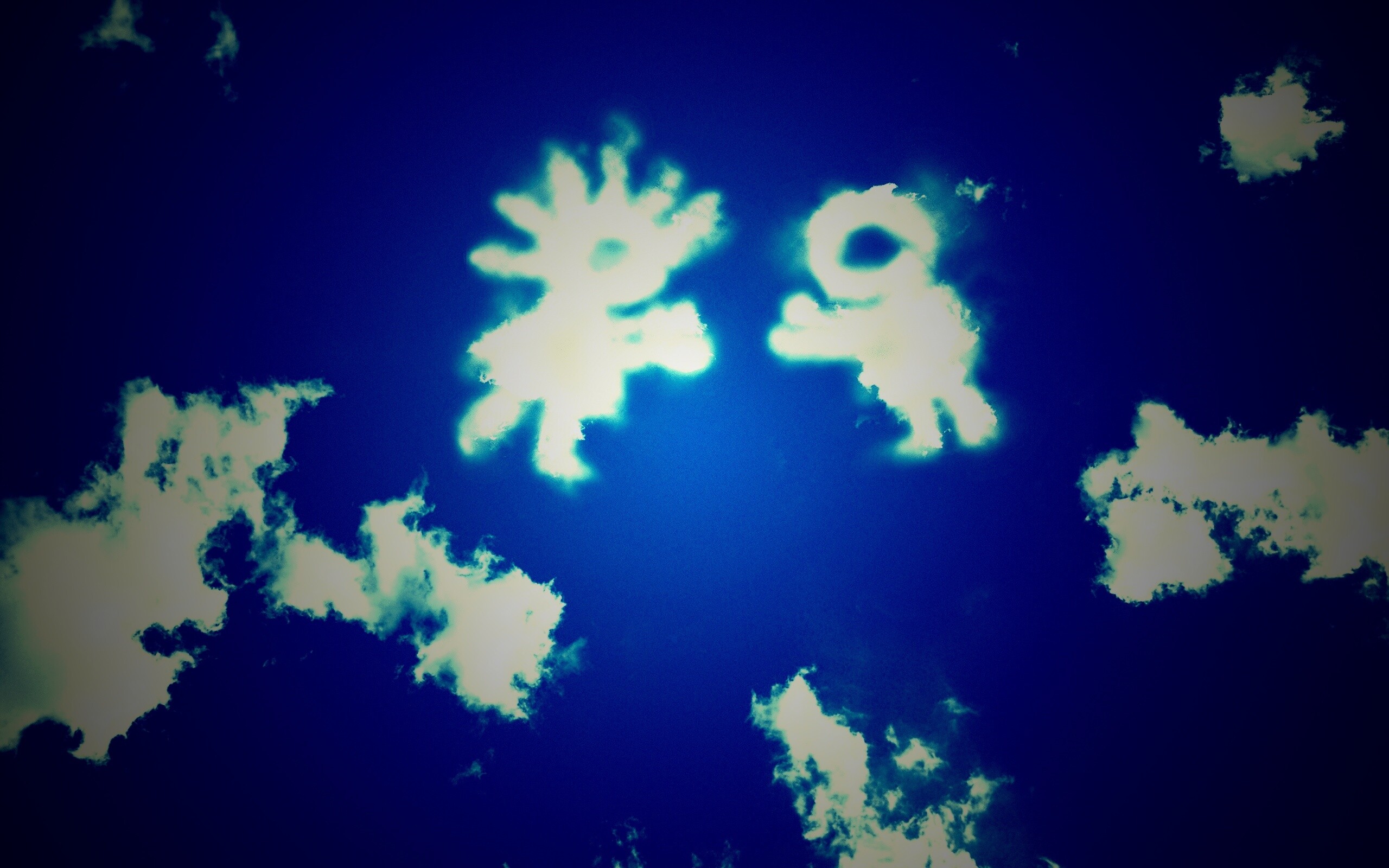 Фигуры из облакоа обои