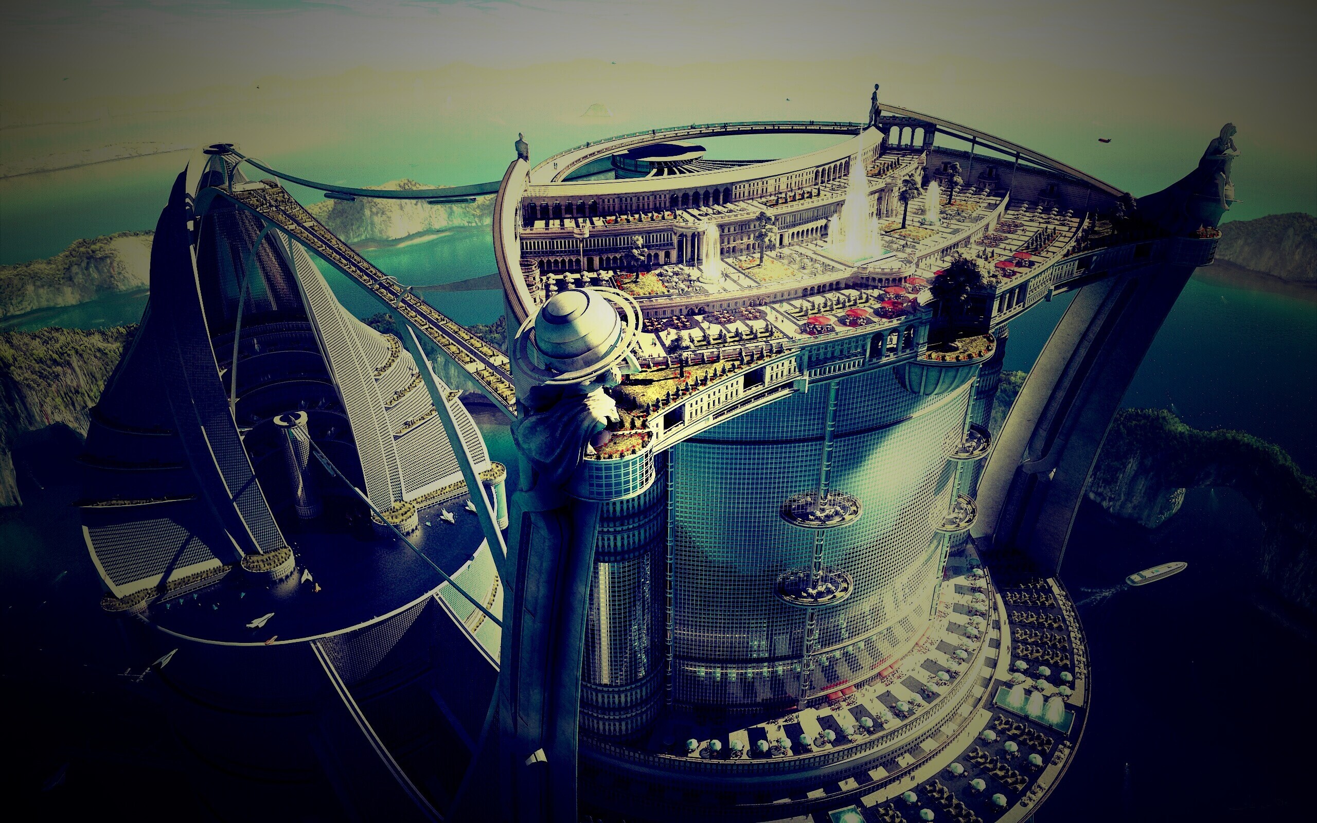 Город будущего обои