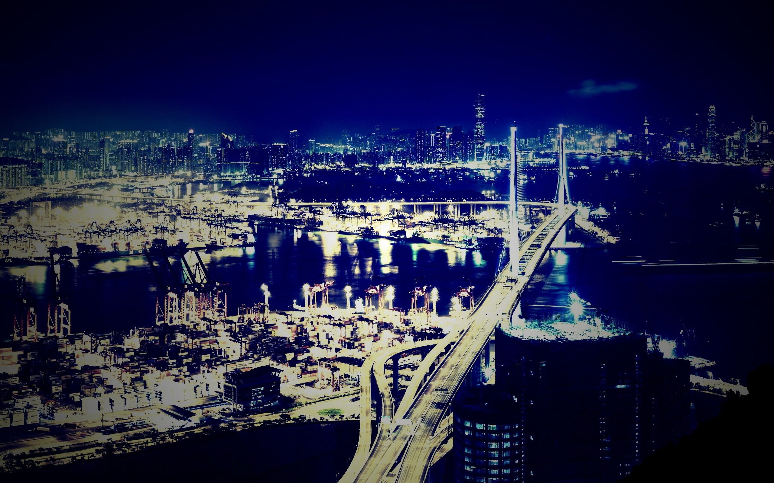 Ночная городская жизнь обои