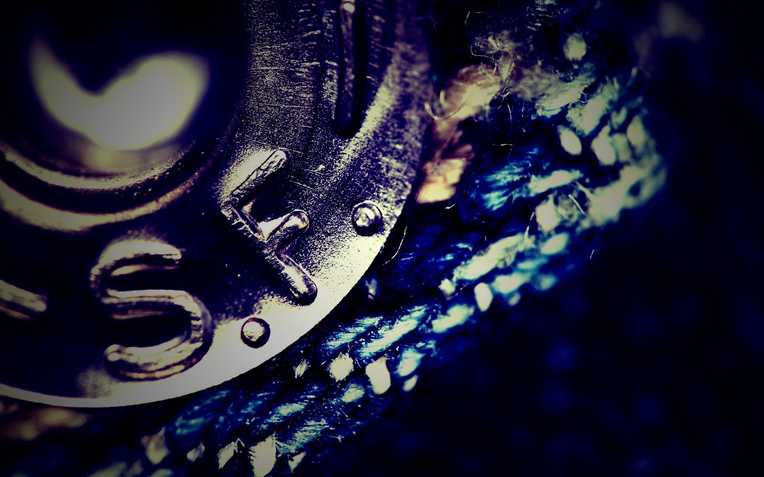 Заклепка на джинсах в макро обои