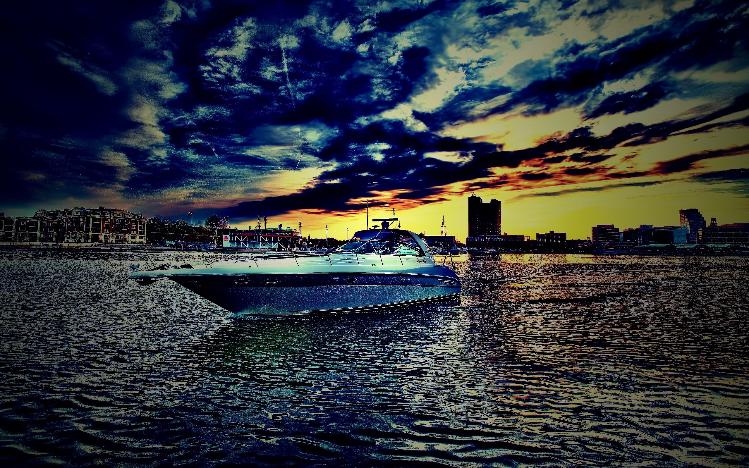 Яхта HDR обои