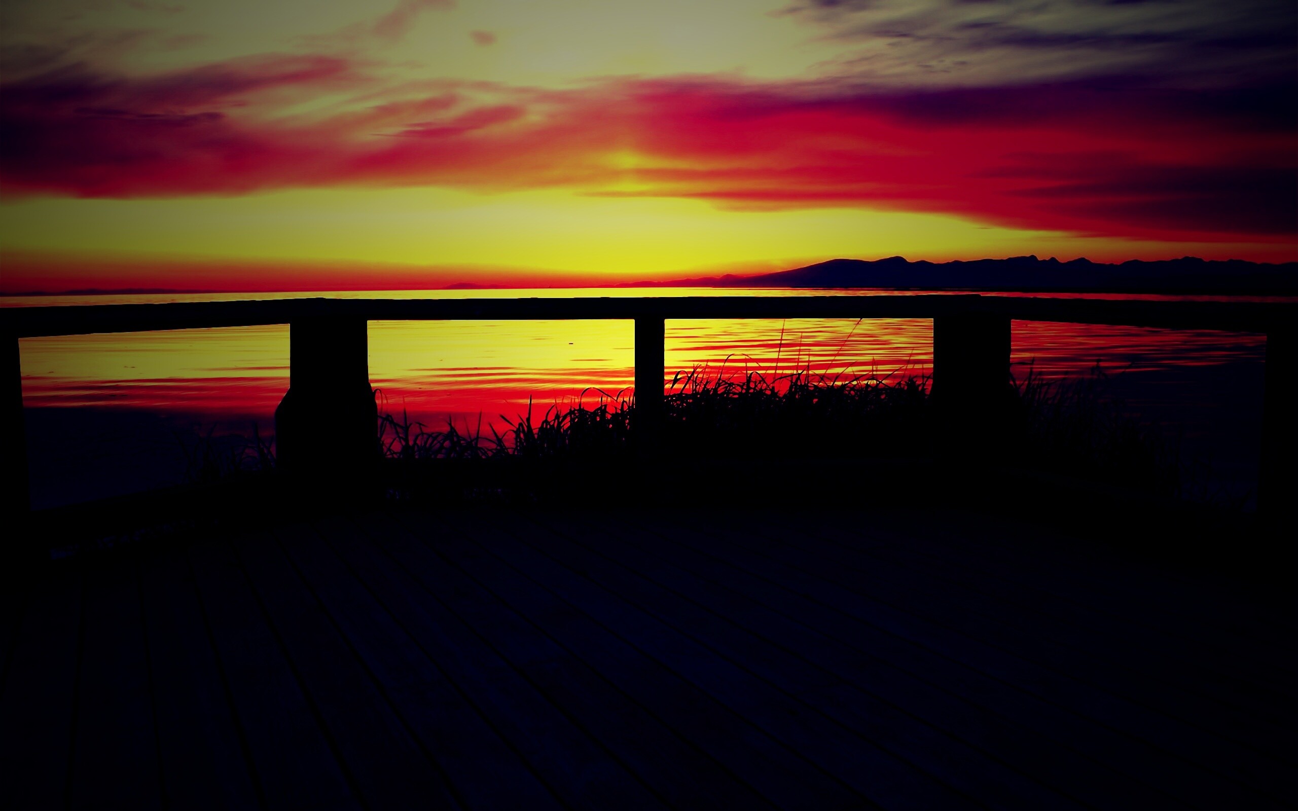 Терасса на море обои