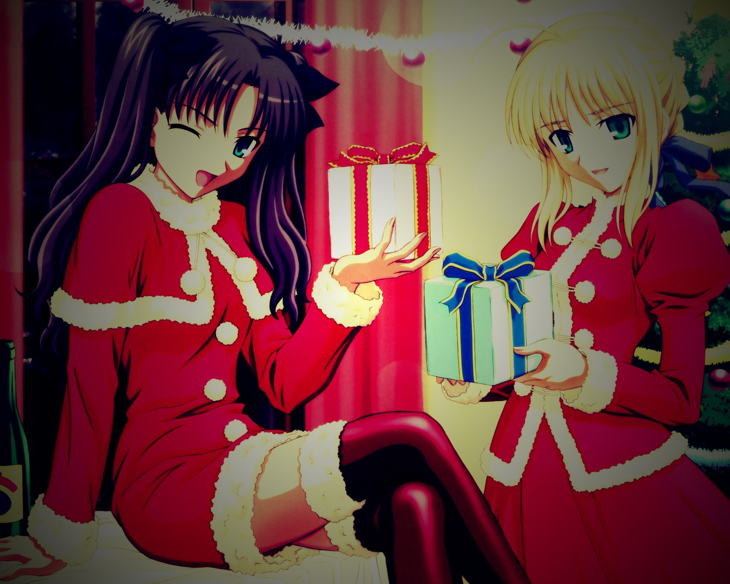 Новогдние подарки обои