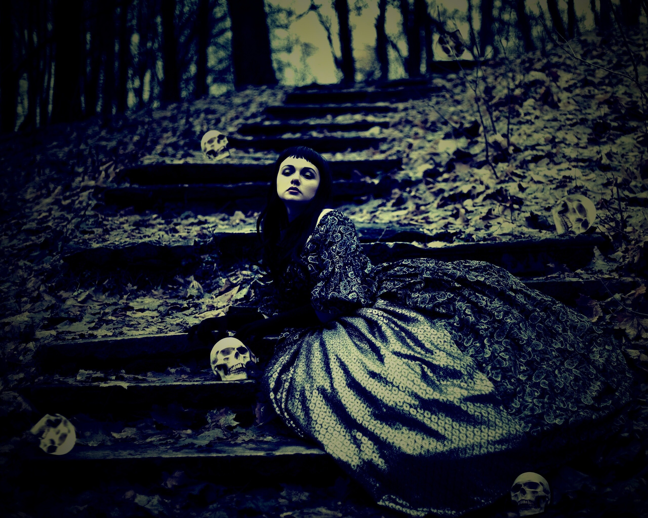 Среди черепов обои