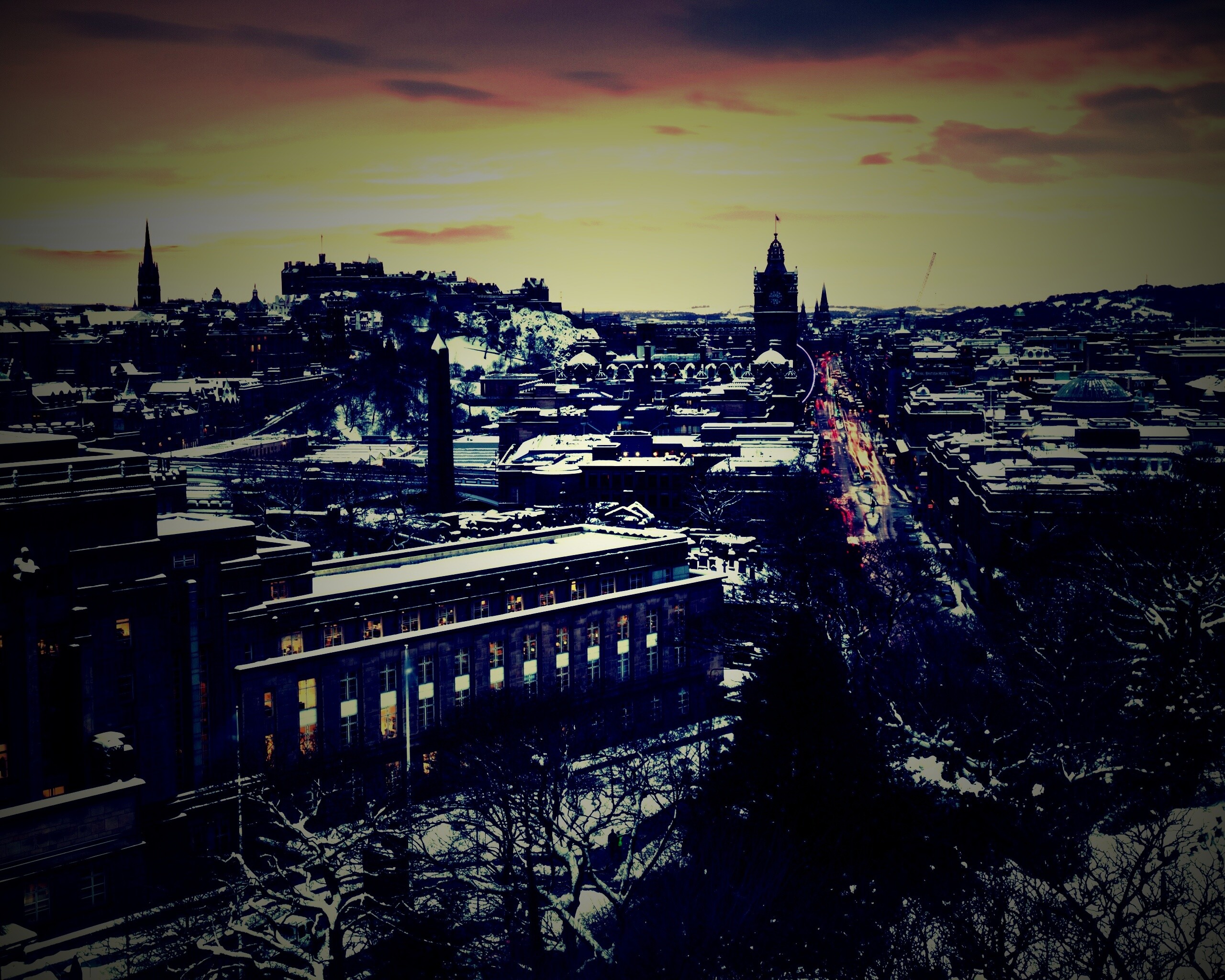 Вид на Эдинбург обои