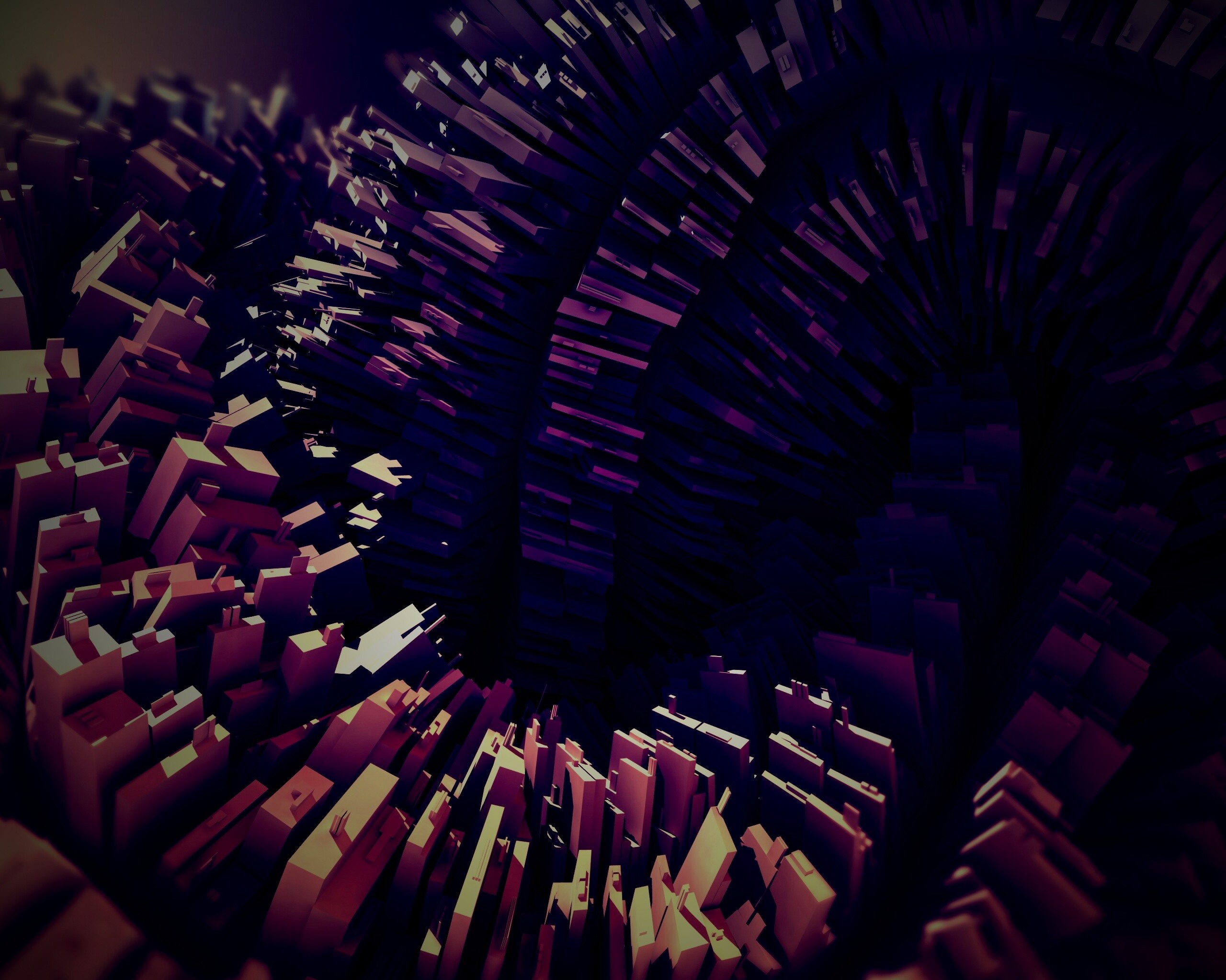 Модели домов засасывает обои