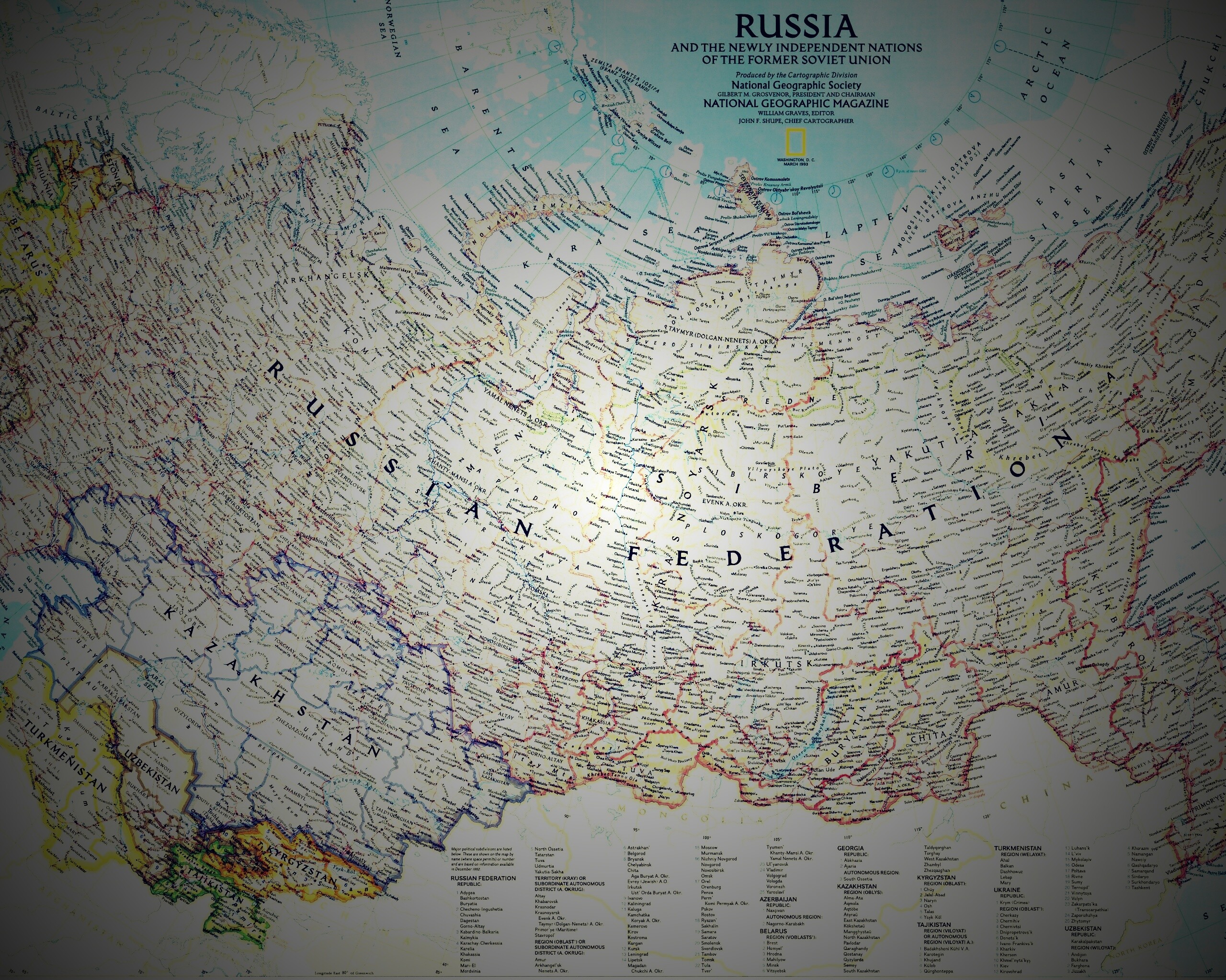 Карта России обои