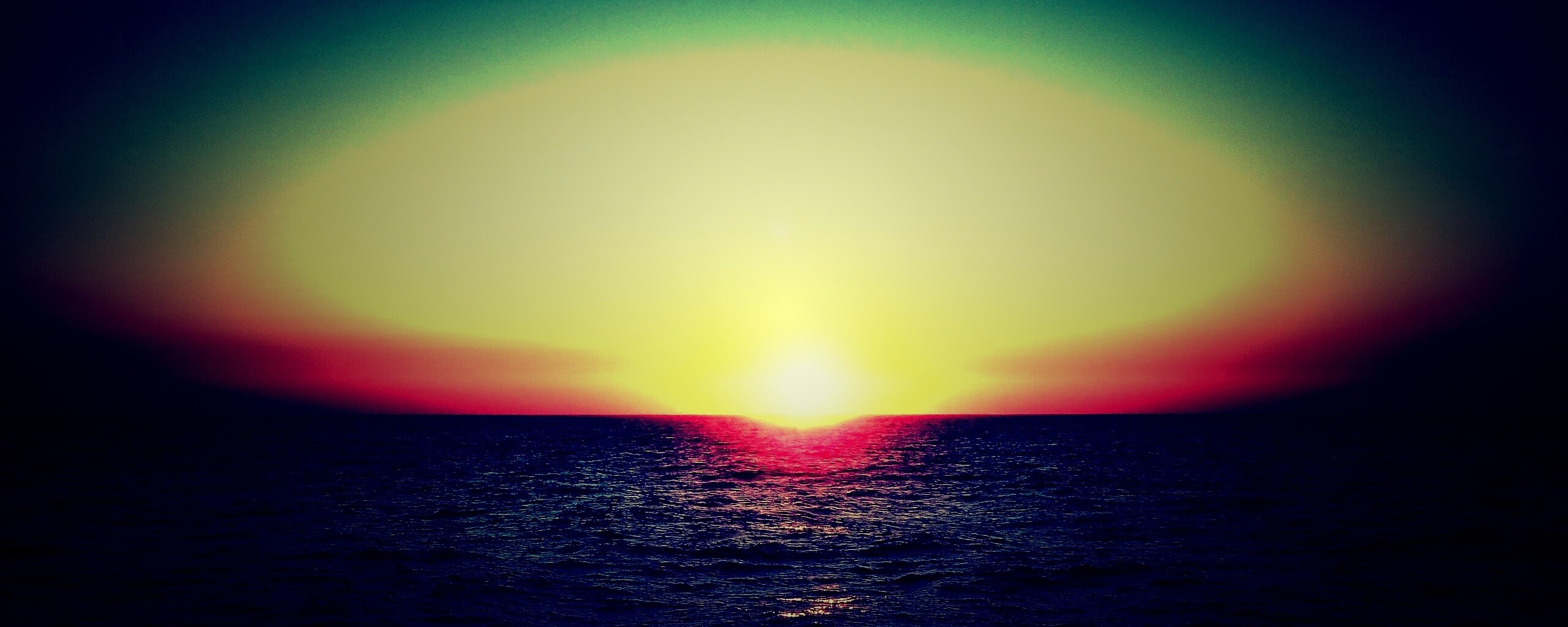 Заходящее солнце обои