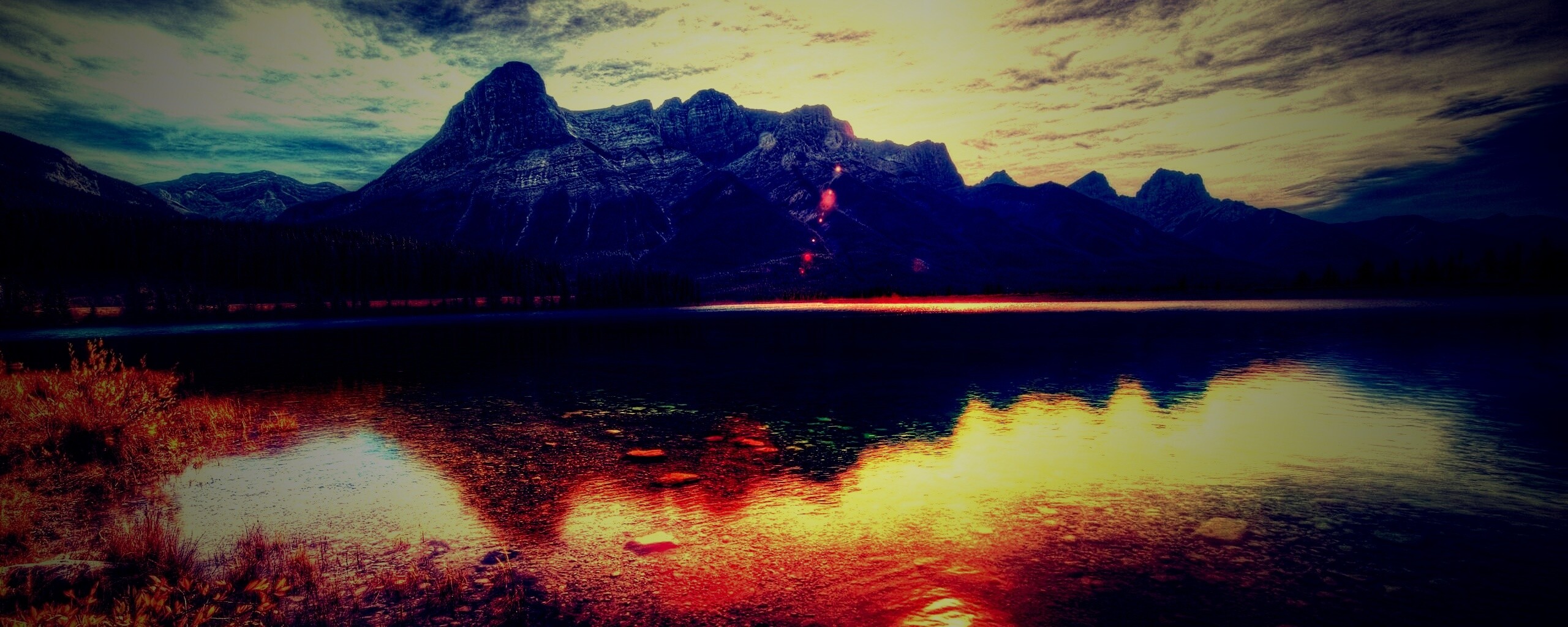 Радужное озеро обои