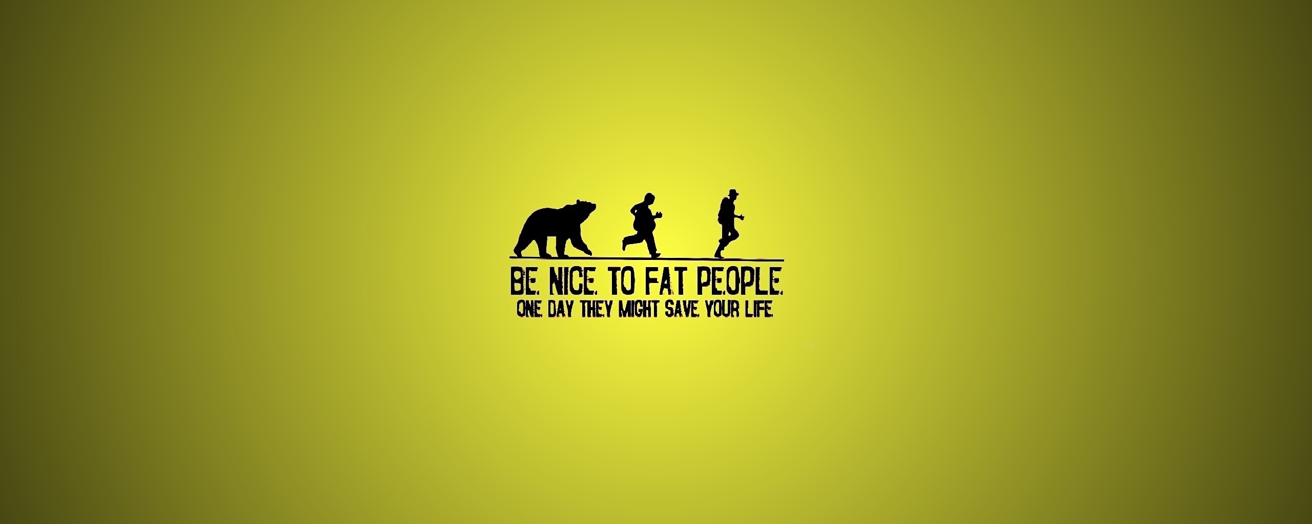 Be nice to fat people обои