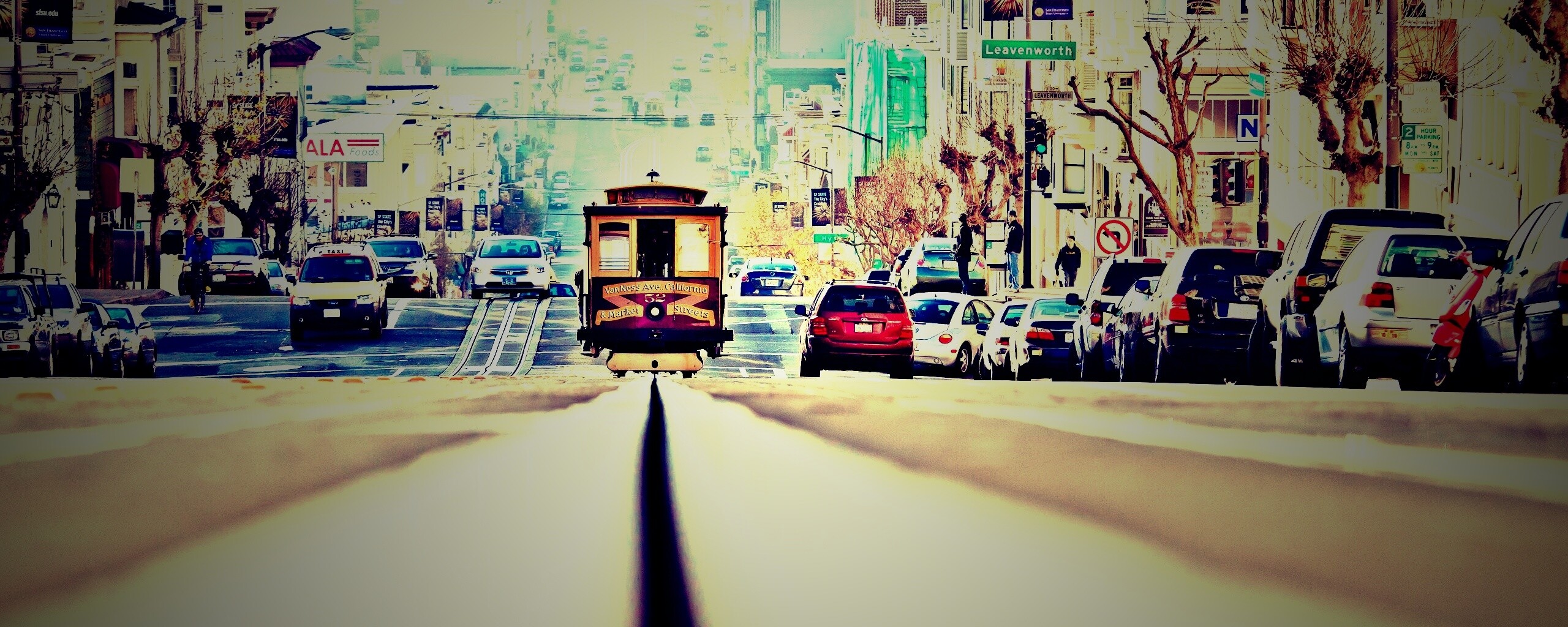 Утро в городе обои