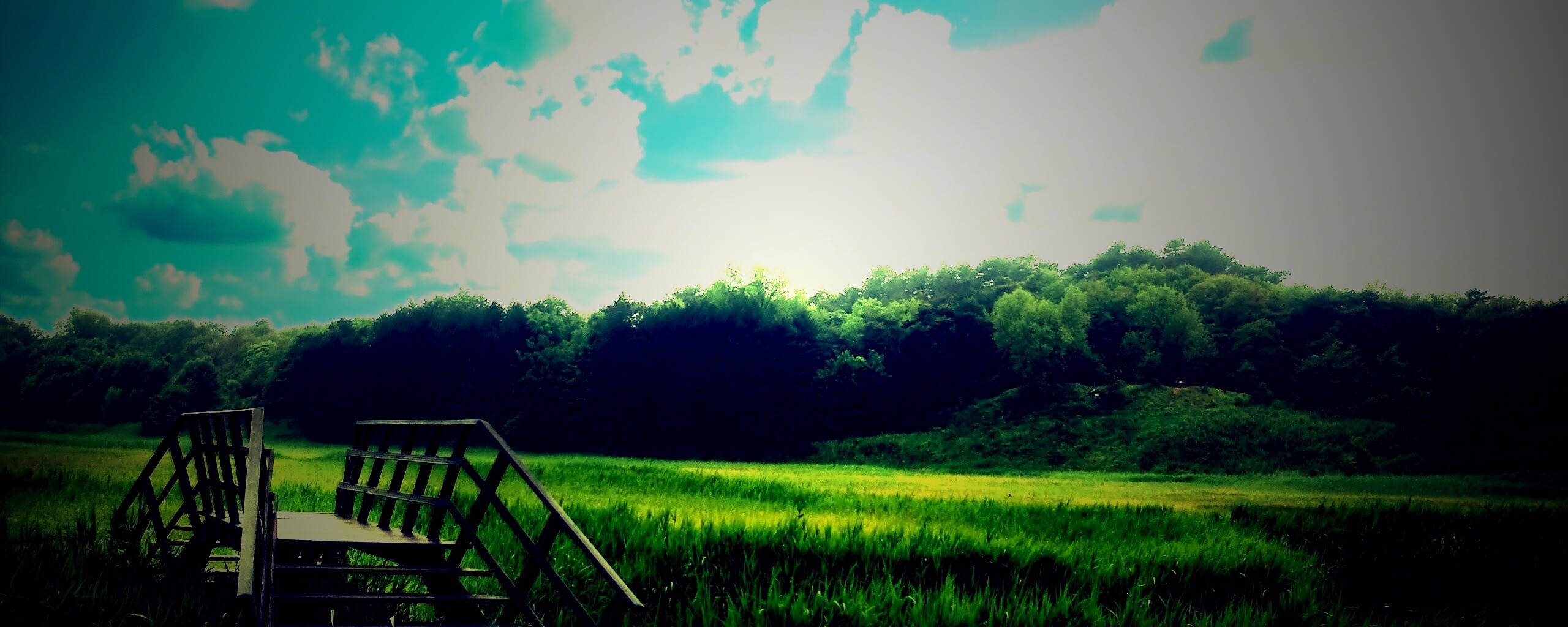 Мостик обои