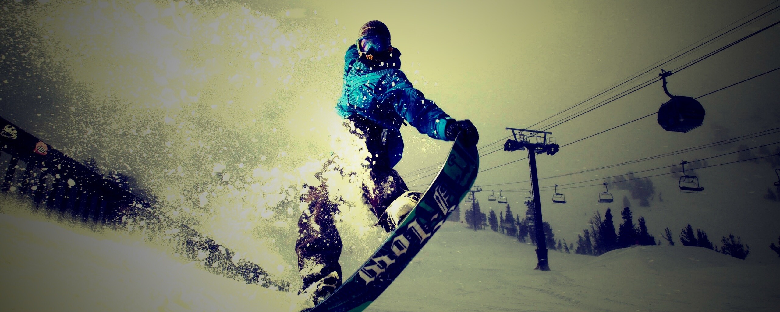 Сноубордист обои