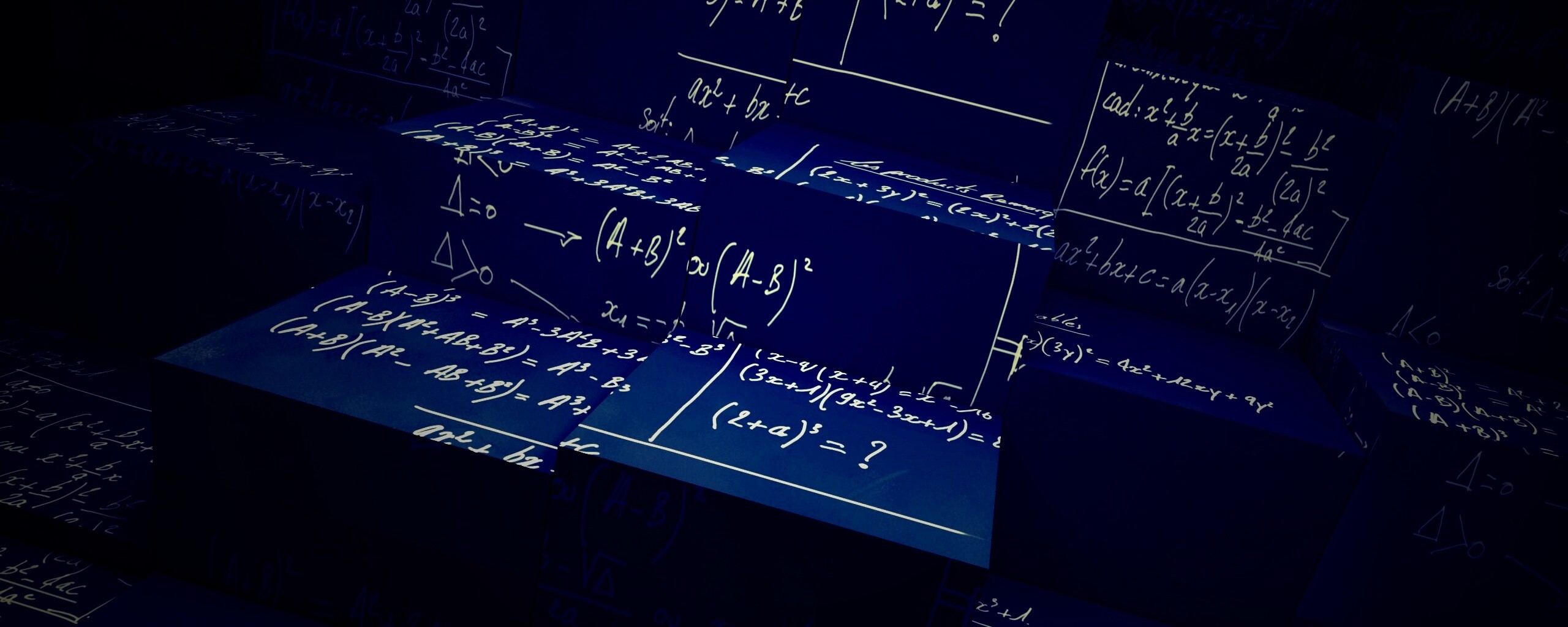 Черные кубы в уравнениях обои