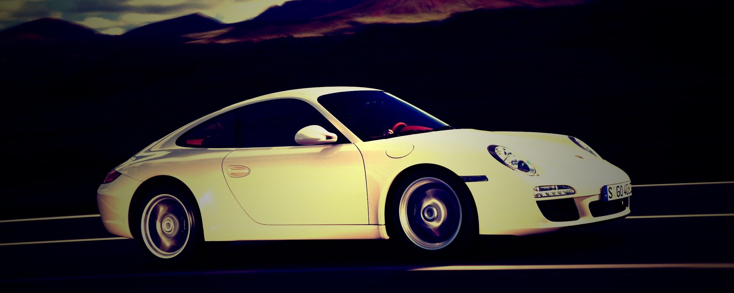 Белый порш обои