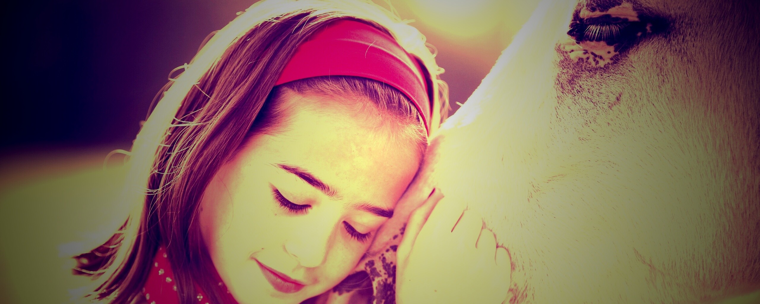 Девочка и лошадь обои