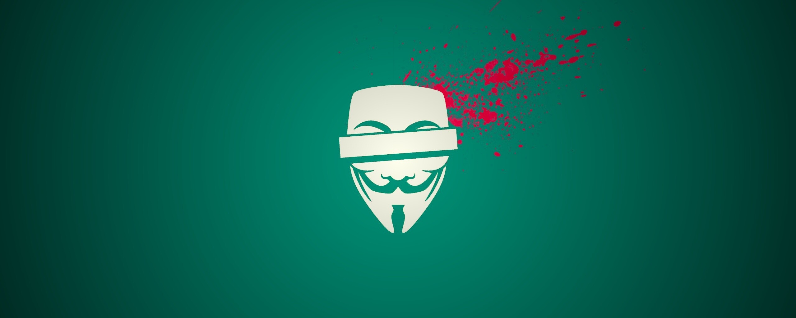 Маска Анонимуса и брызги обои