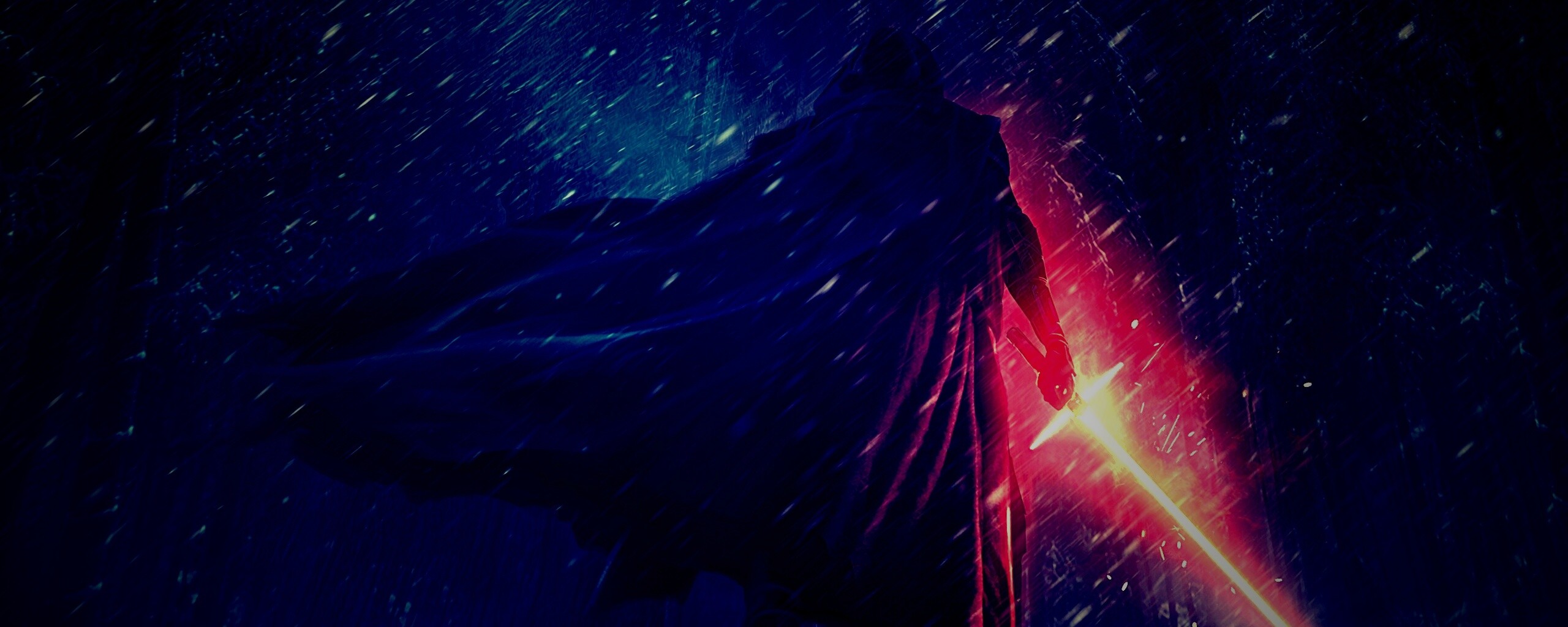 Кайло Рен в зимнем лесу обои