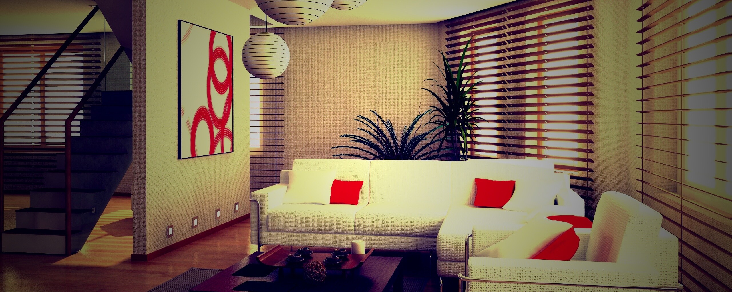 Китайская гостинная обои