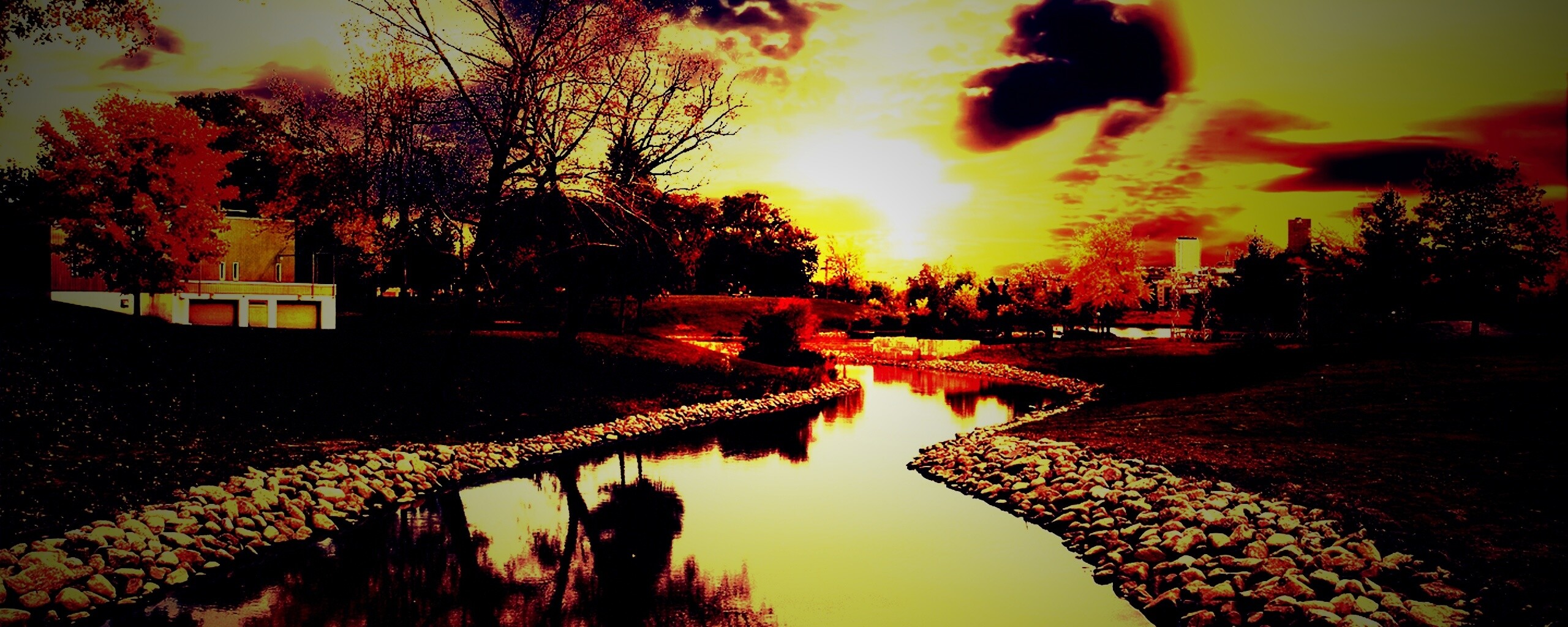 Осенний день в парке обои