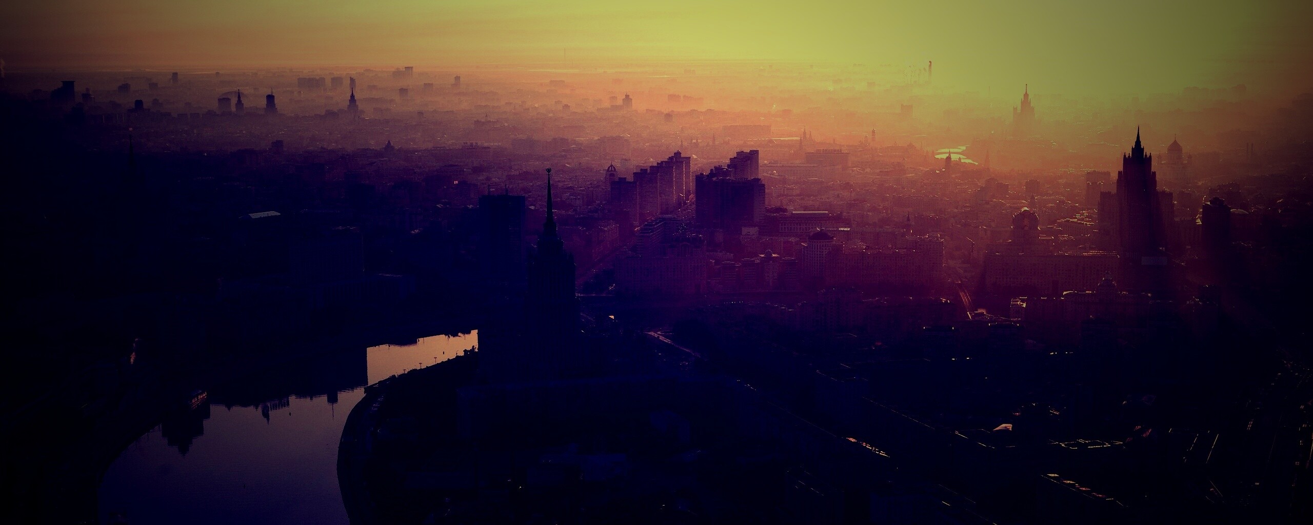 Москва в тумане обои