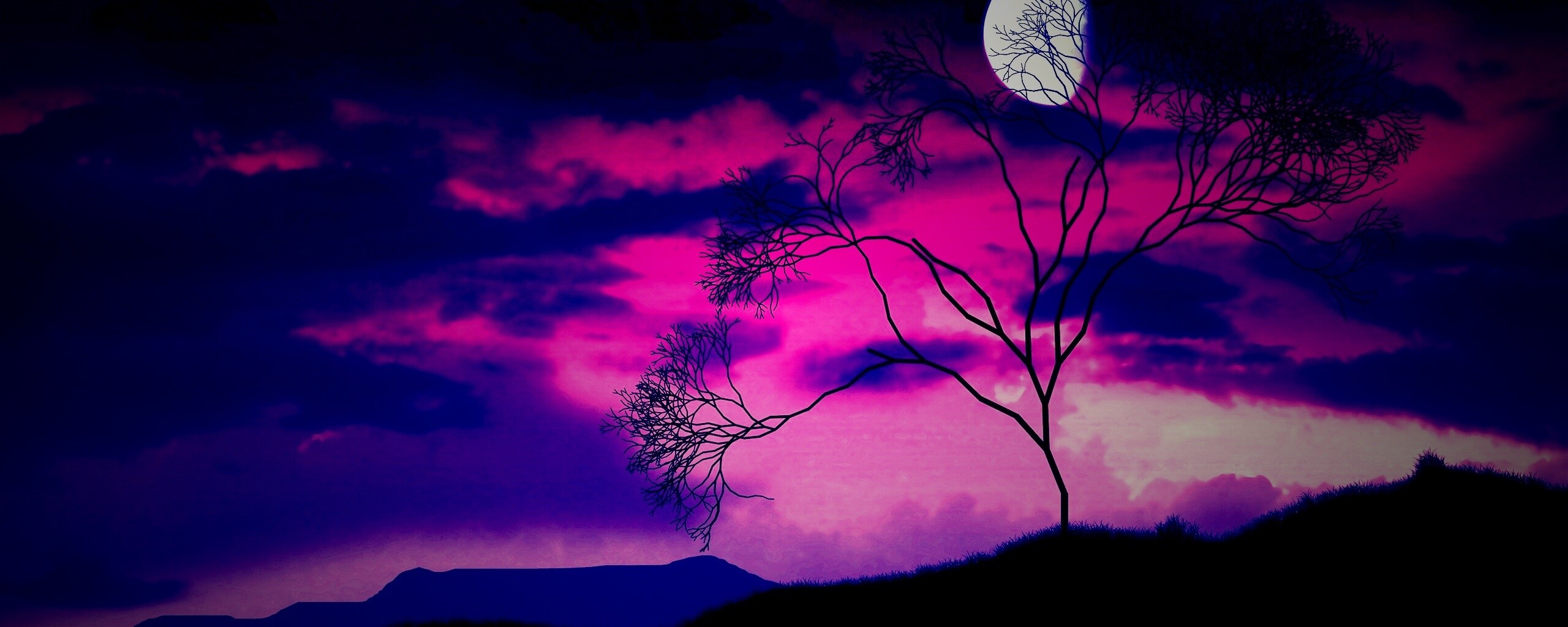 Фиолетовые небеса обои