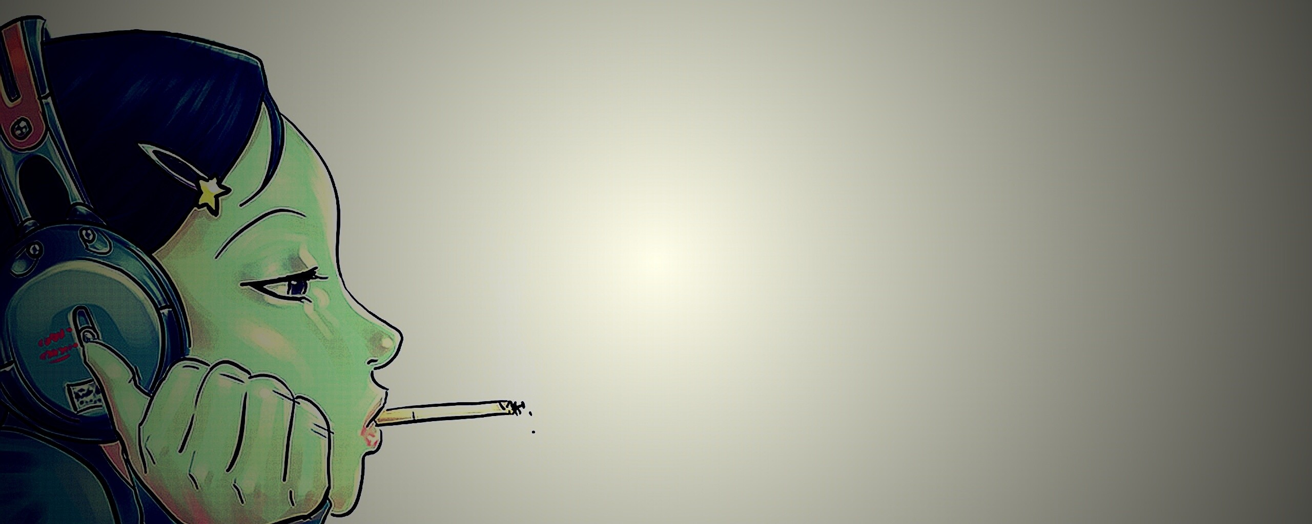 Курящая девушка обои