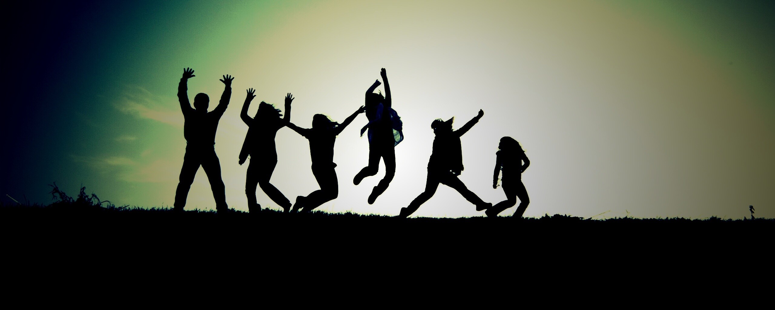 Силуэты людей обои