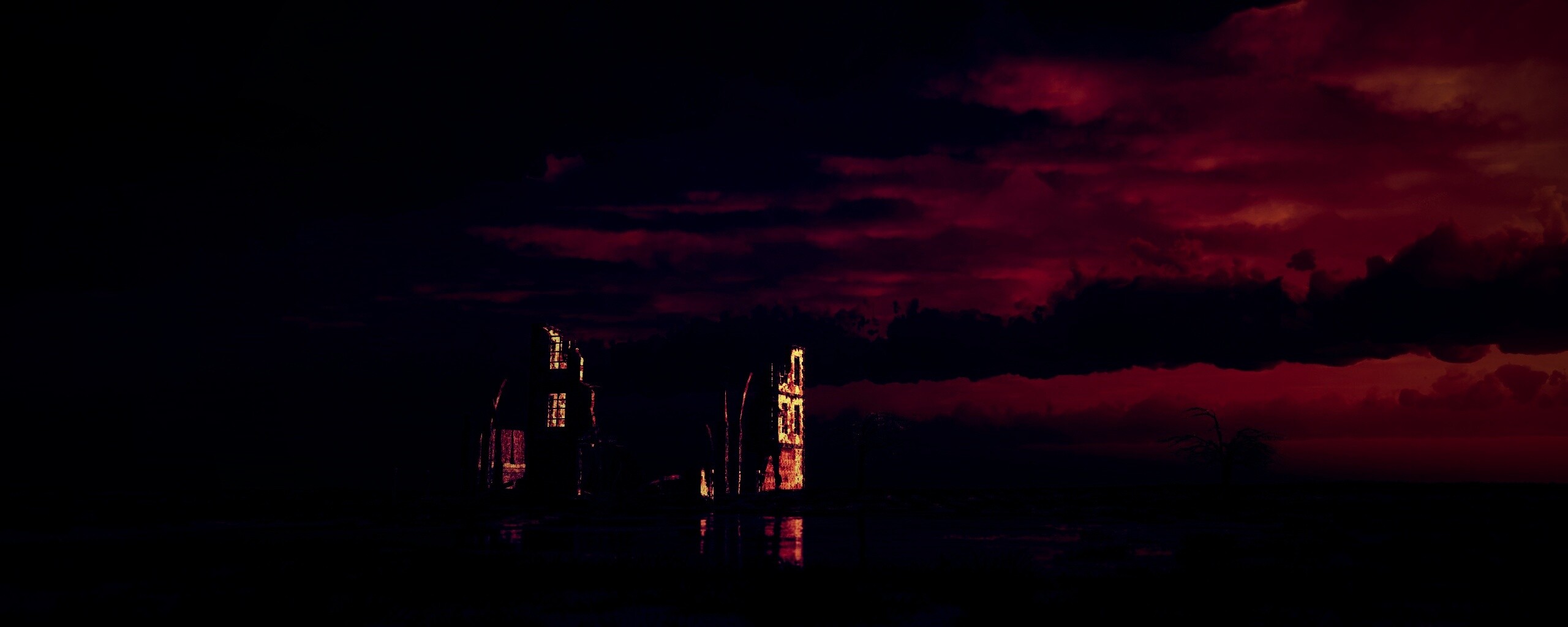 Руины здания обои