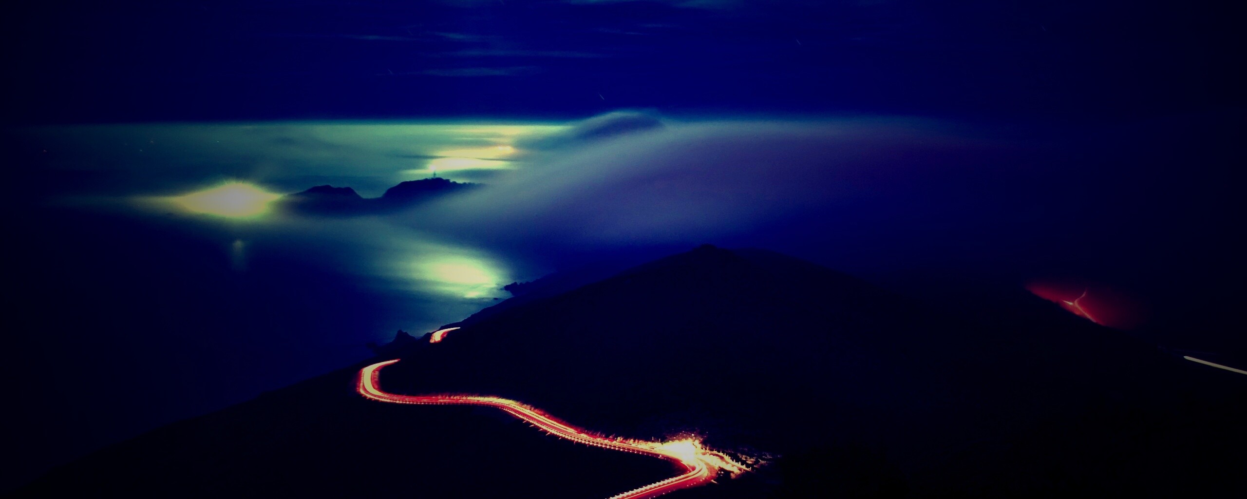 Ночное шоссе обои