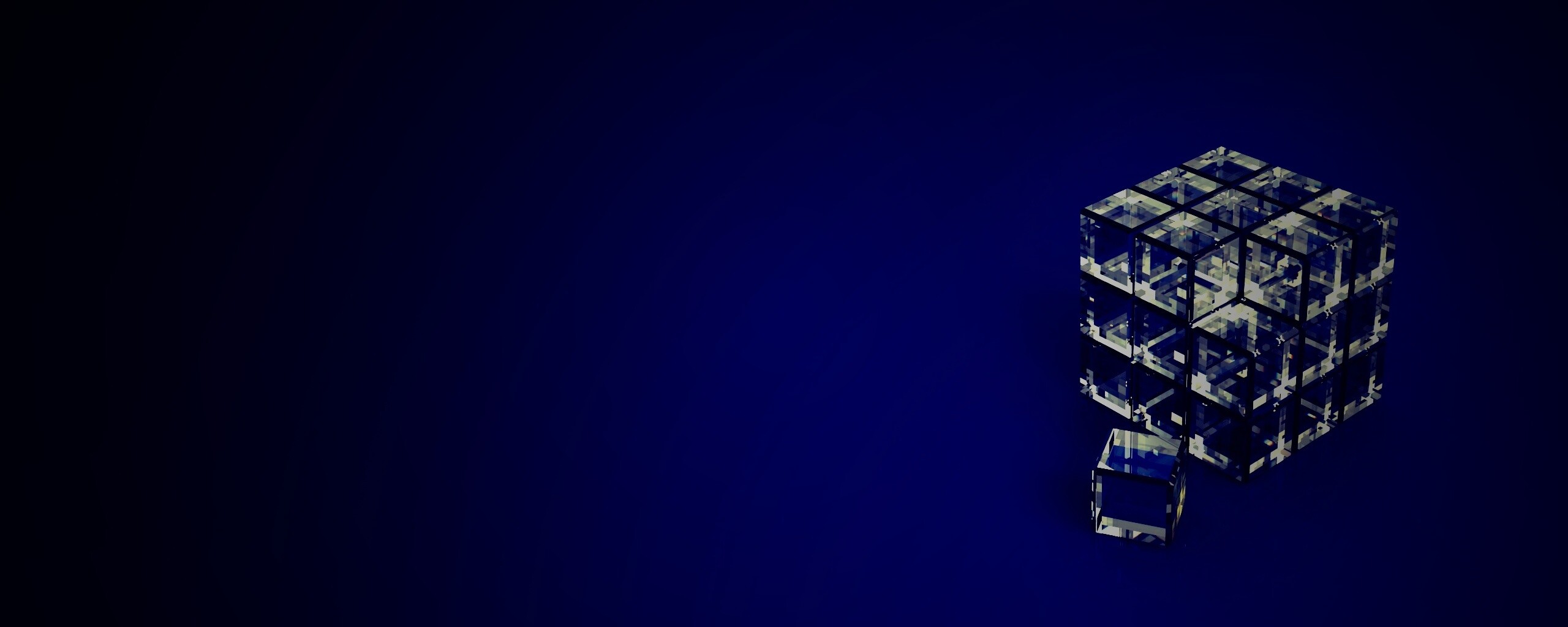 Стеклянный куб обои