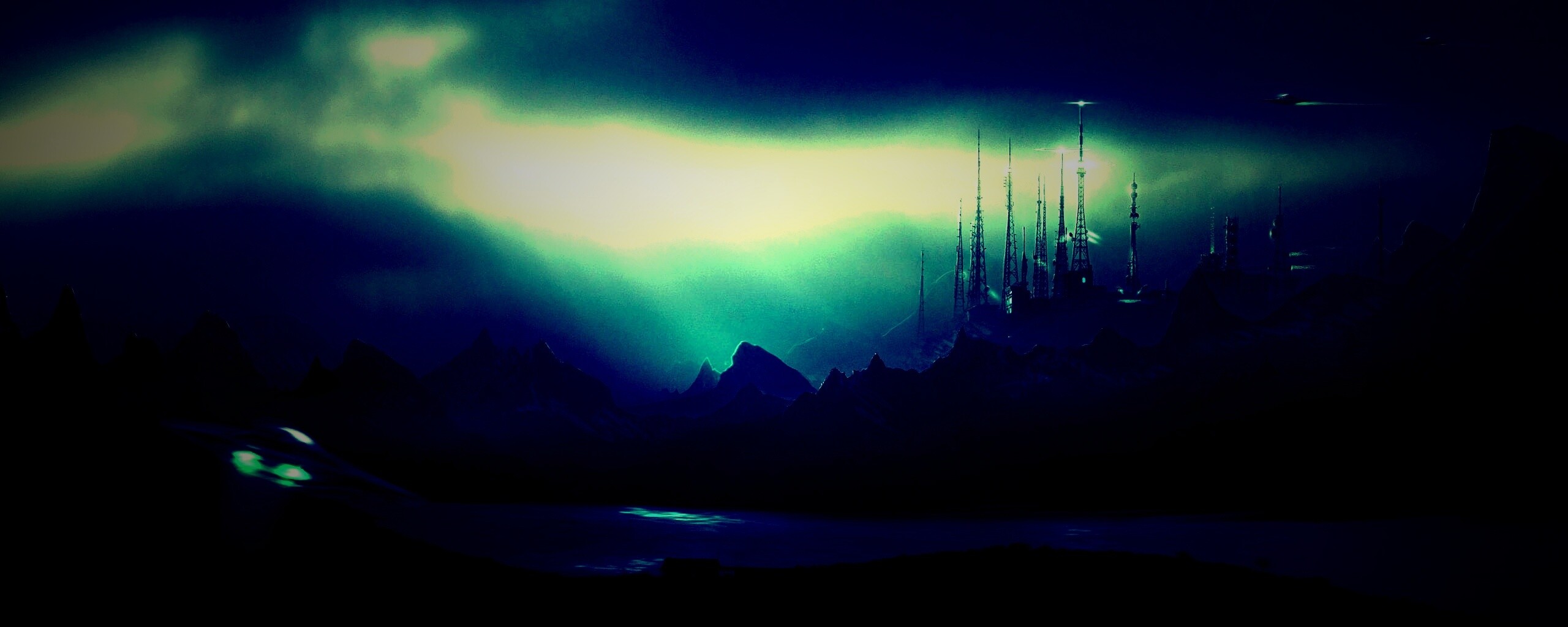 Долина в стиле SciFi обои