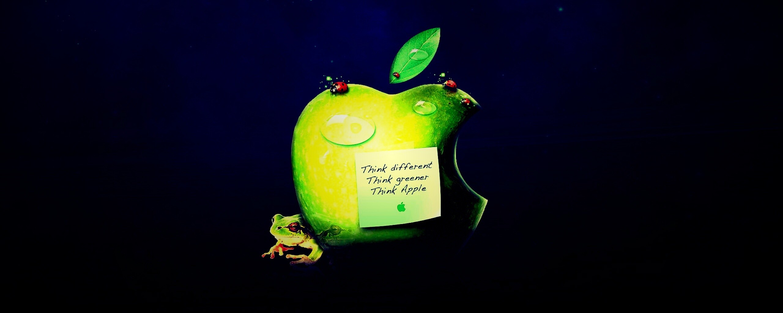 Think different, think greener, think Apple обои