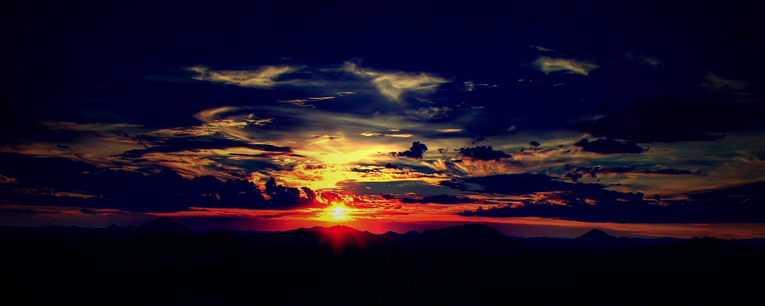 Закат в Африке обои